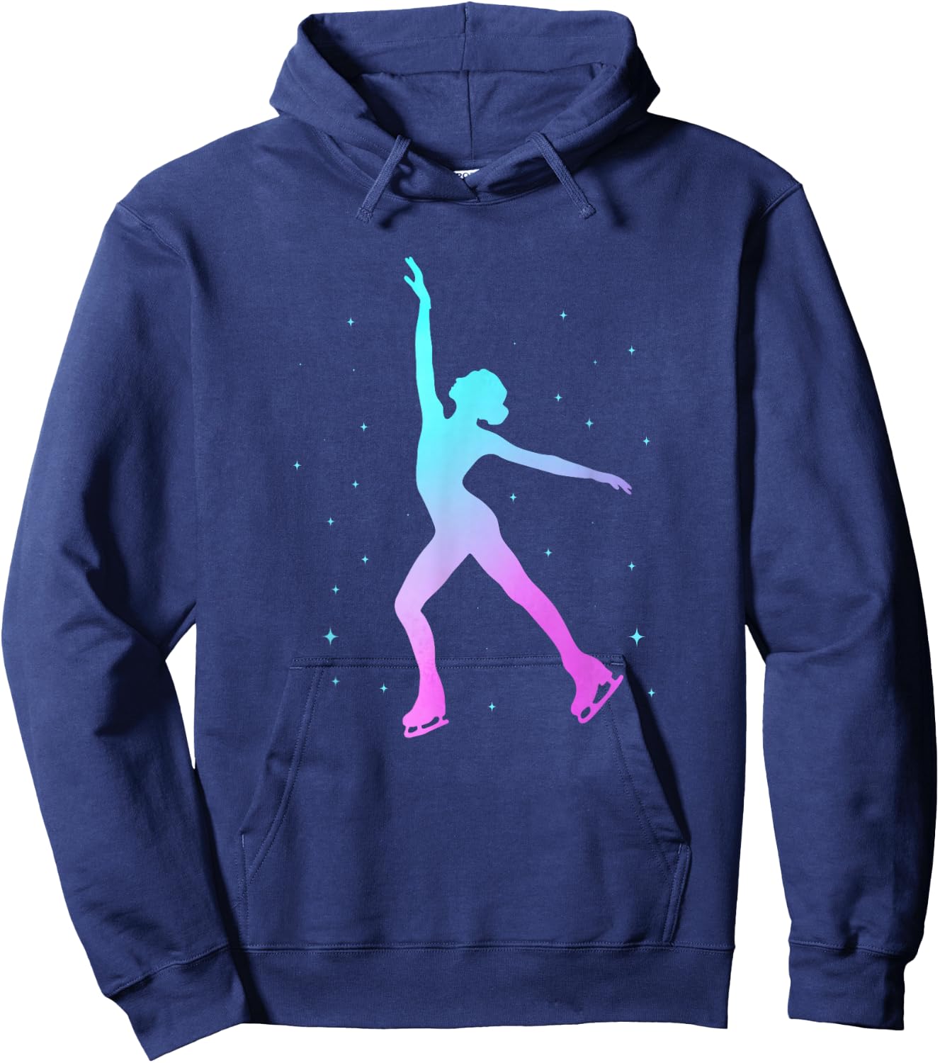 Ice Skating Girl Cute Figure Skater Hoodie - Hoodie | Navy