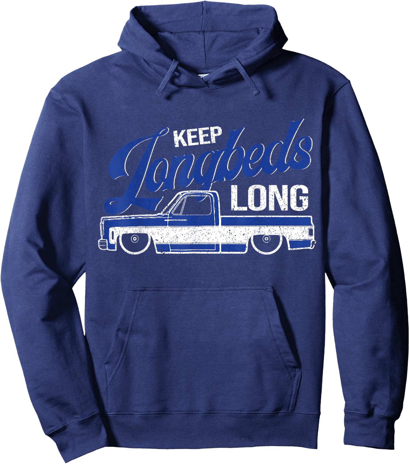Squarebody Longbed Classic Square Body C30 C10 K10 Truck Hoodie - Hoodie | Navy
