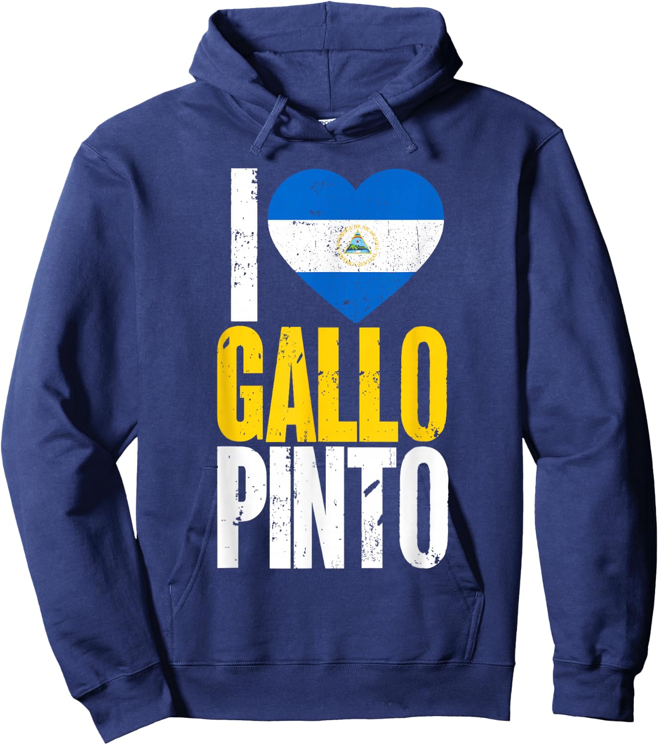 Nicaragua I Love Gallo Pinto Nicaraguan Nicaragua Flag Hoodie - Hoodie | Navy
