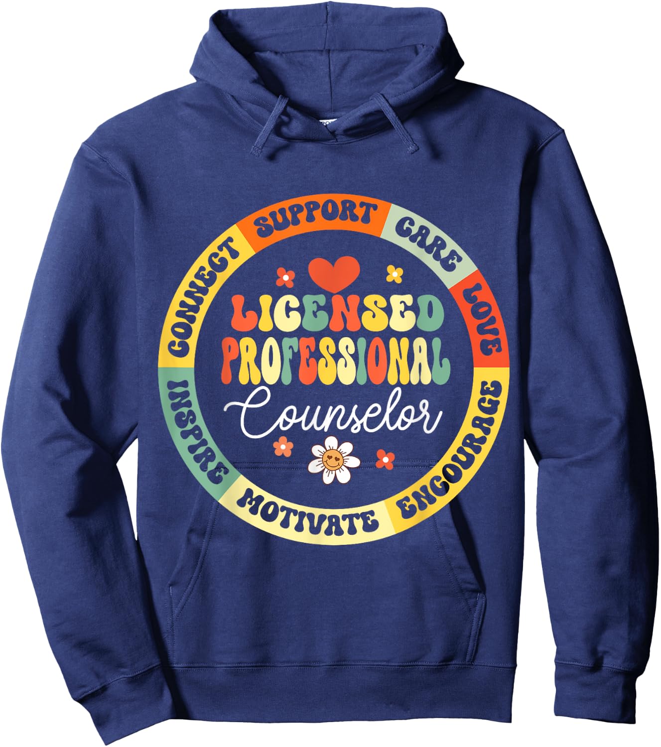 LPC Licensed Professional Counselor School Counseling Office Hoodie - Hoodie | Navy