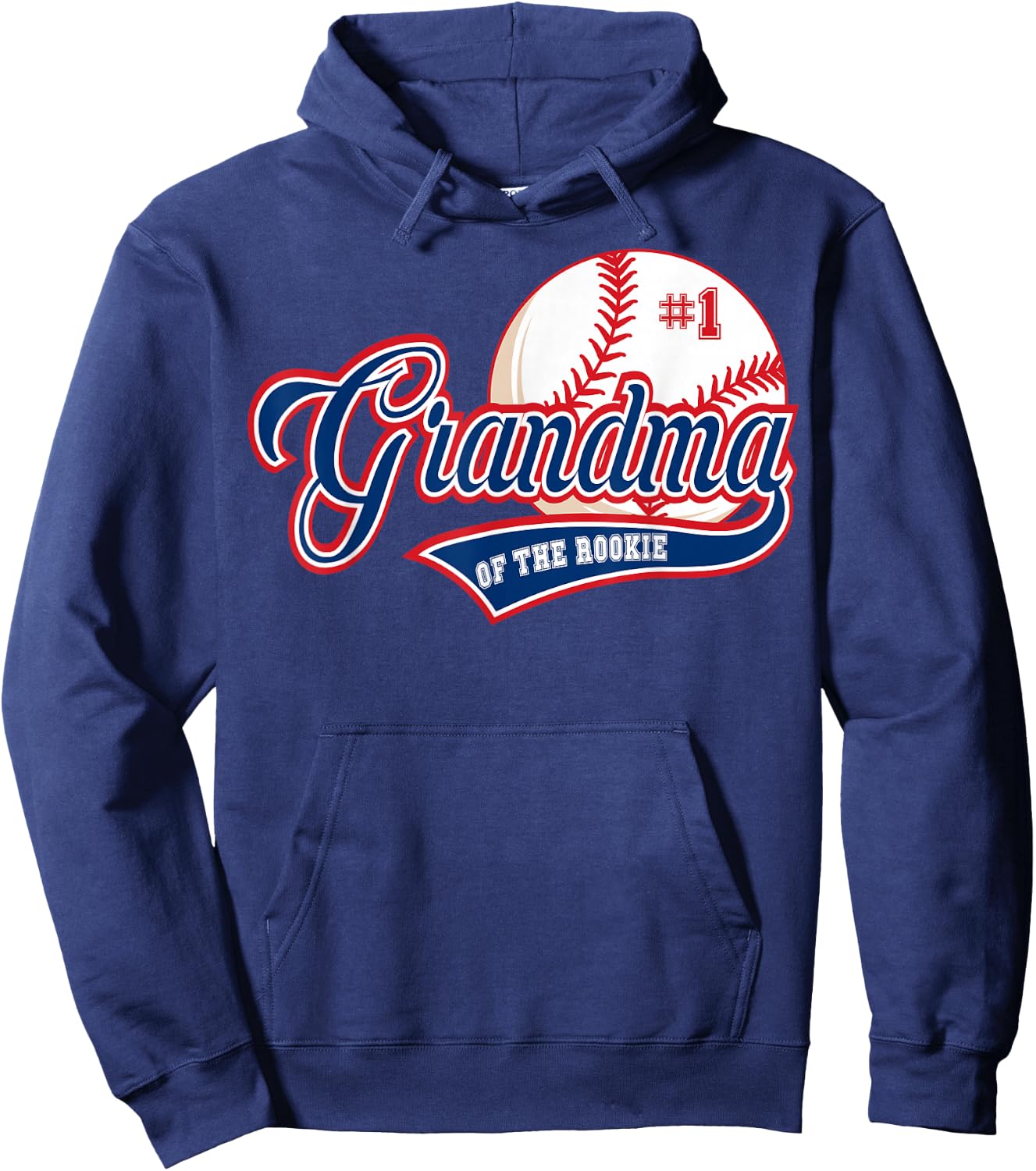Grandma Rookie of Year 1st Birthday Baseball Theme Matching Hoodie - Hoodie | Navy