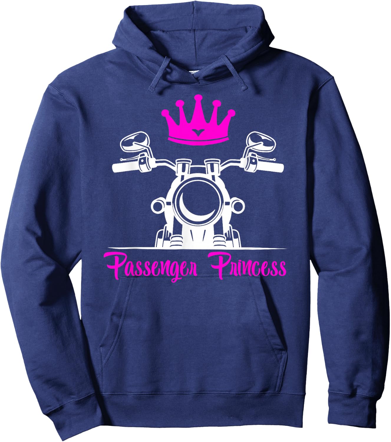 Passenger Princess Funny Biker Chick Motorcycle Hoodie - Hoodie | Navy
