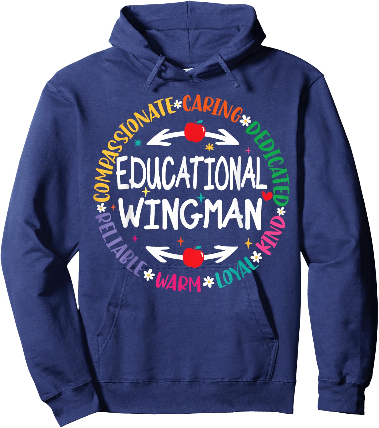 Educational Wingman Assistant Teaching a School Teacher Aide Hoodie - Hoodie | Navy