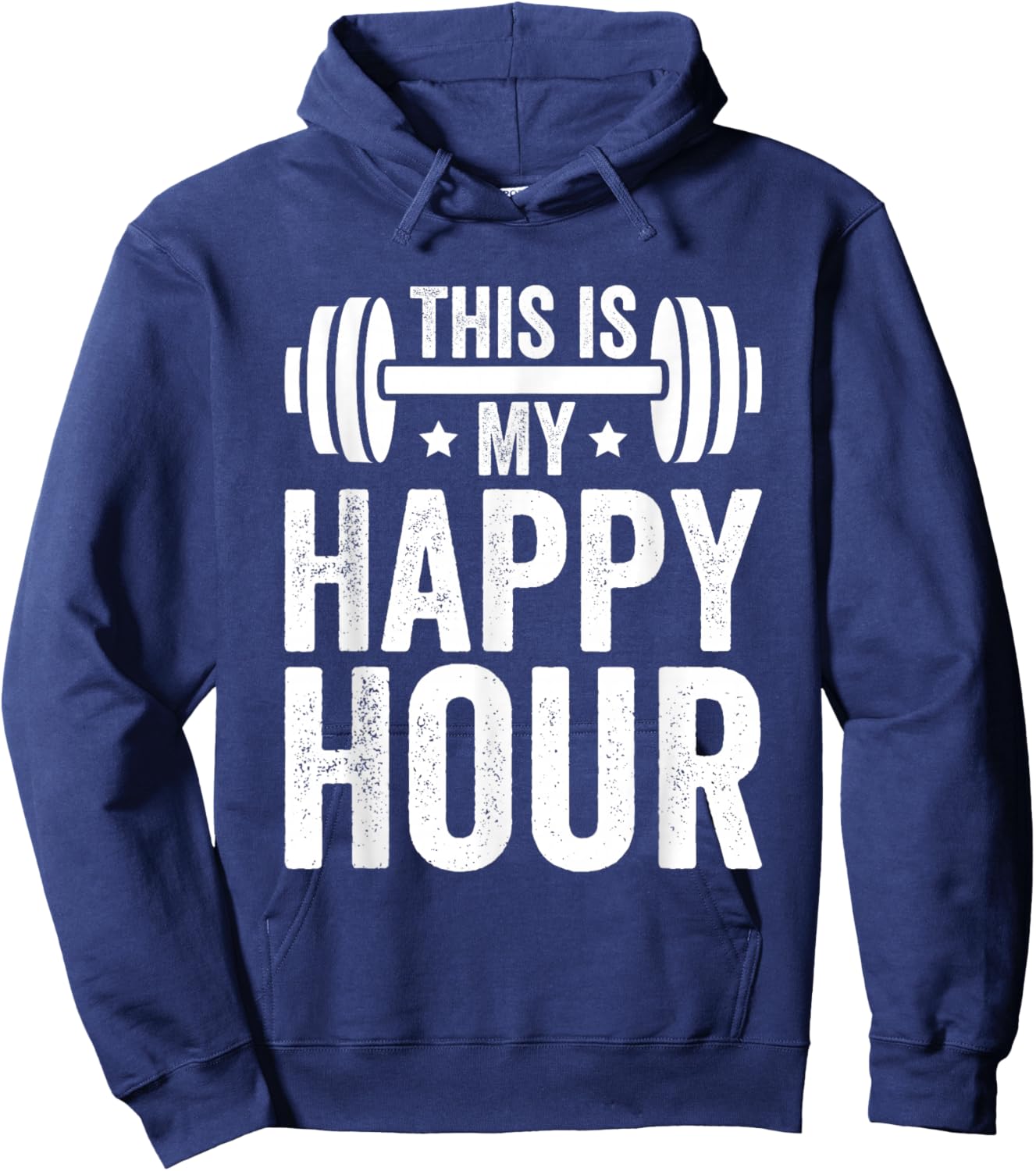 This is My Happy Hour, Funny Fitness Gym Workout Hoodie - Hoodie | Navy