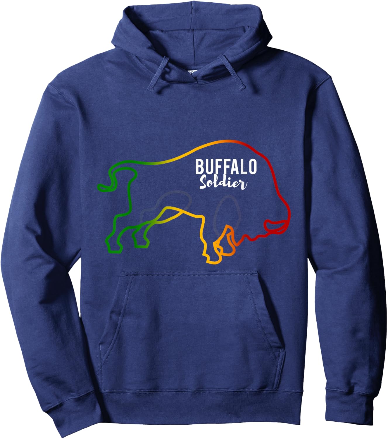 Buffalo Soldier New Rasta Reggae Roots Clothing T Shirt Hoodie - Hoodie | Navy