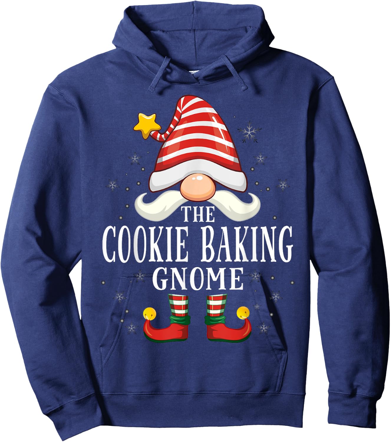 The Cookie Baking Gnome Christmas Group Family Pajama Hoodie - Hoodie | Navy