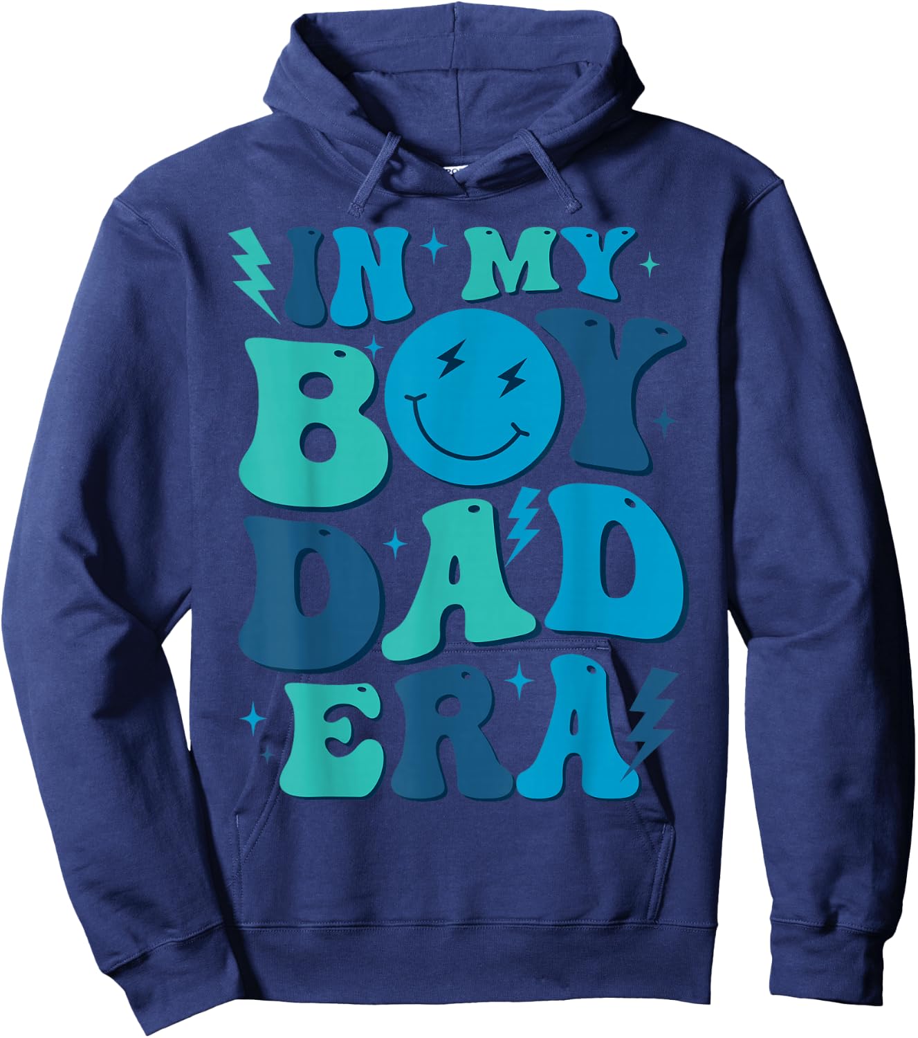 In My Boy Dad Era Retro Graphic Fathers Day Dad and Son Gift Hoodie - Hoodie | Navy