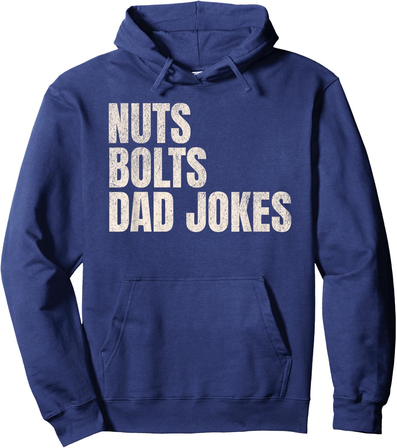 Nuts Bolts Dad Jokes Funny Father's Day Gift Handyman Hoodie - Hoodie | Navy