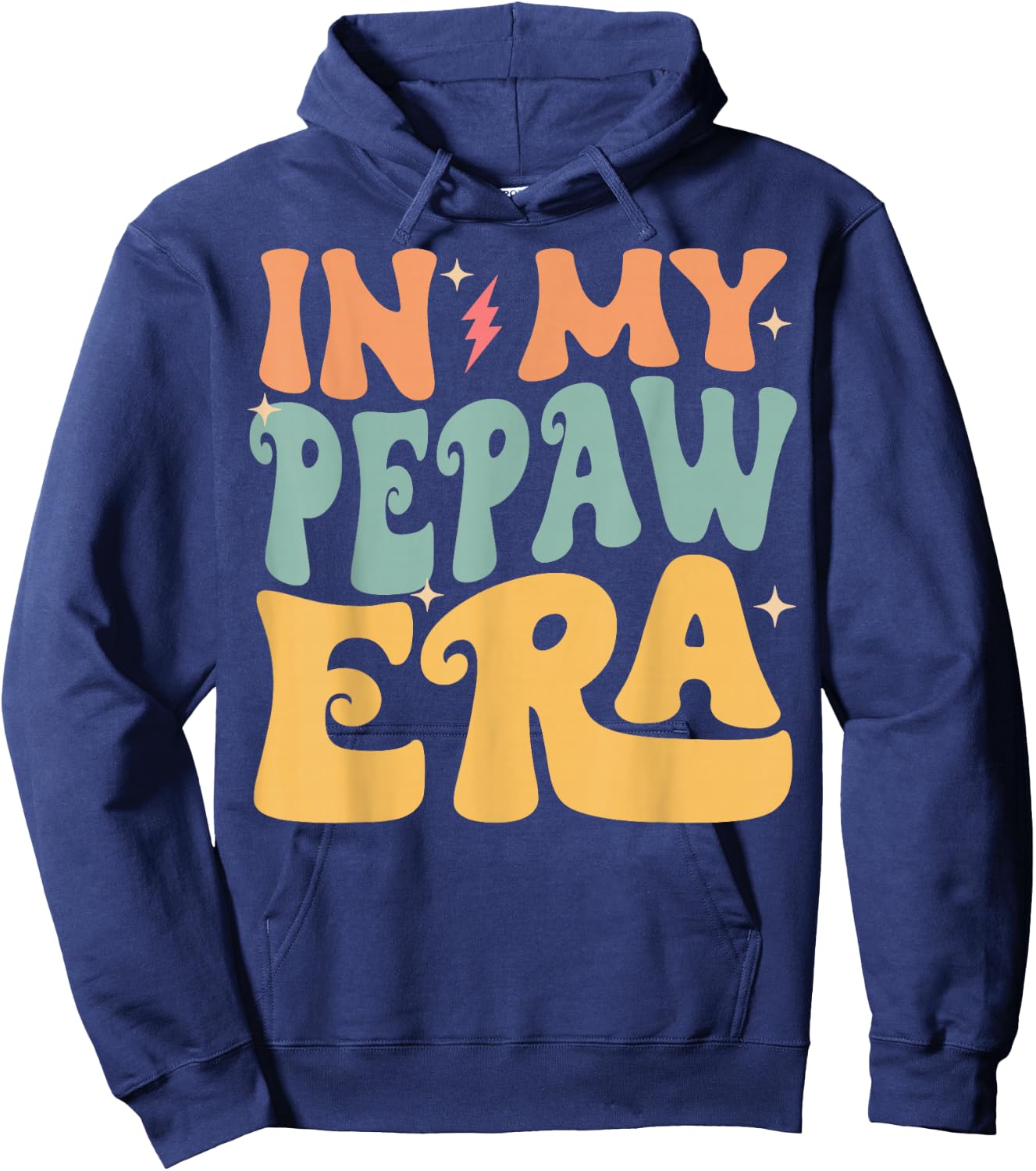 In My PEPAW Era Groovy Funny Grandpa Father's Day Hoodie - Hoodie | Navy