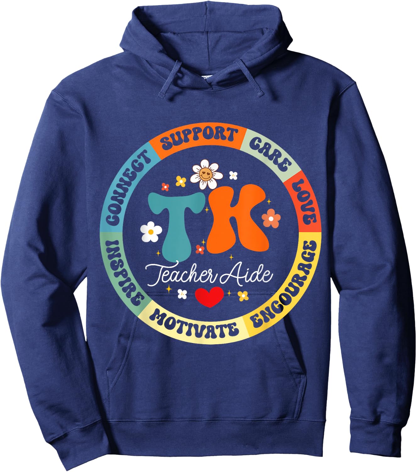 TK Teacher Aide Squad Transitional-Kindergarten Back School Hoodie - Hoodie | Navy