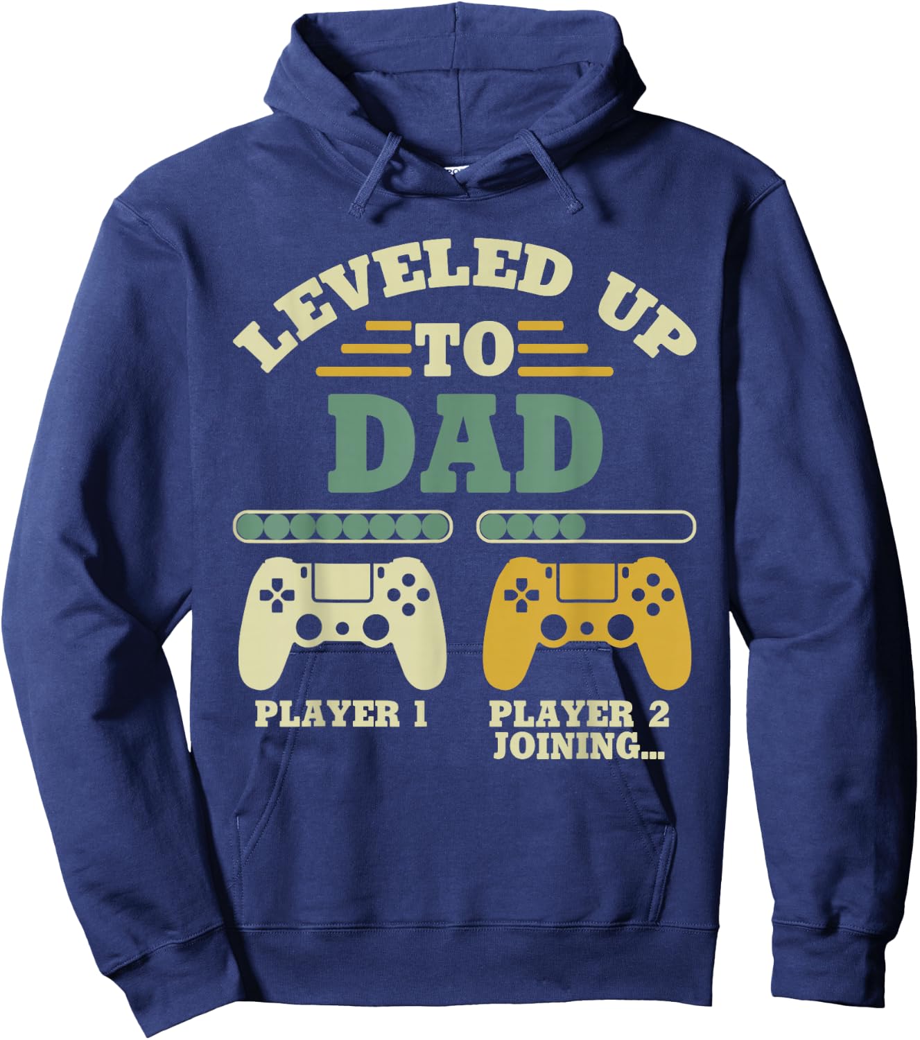 Leveled Up To Dad Player 2 Joining Gaming Dad Hoodie - Hoodie | Navy