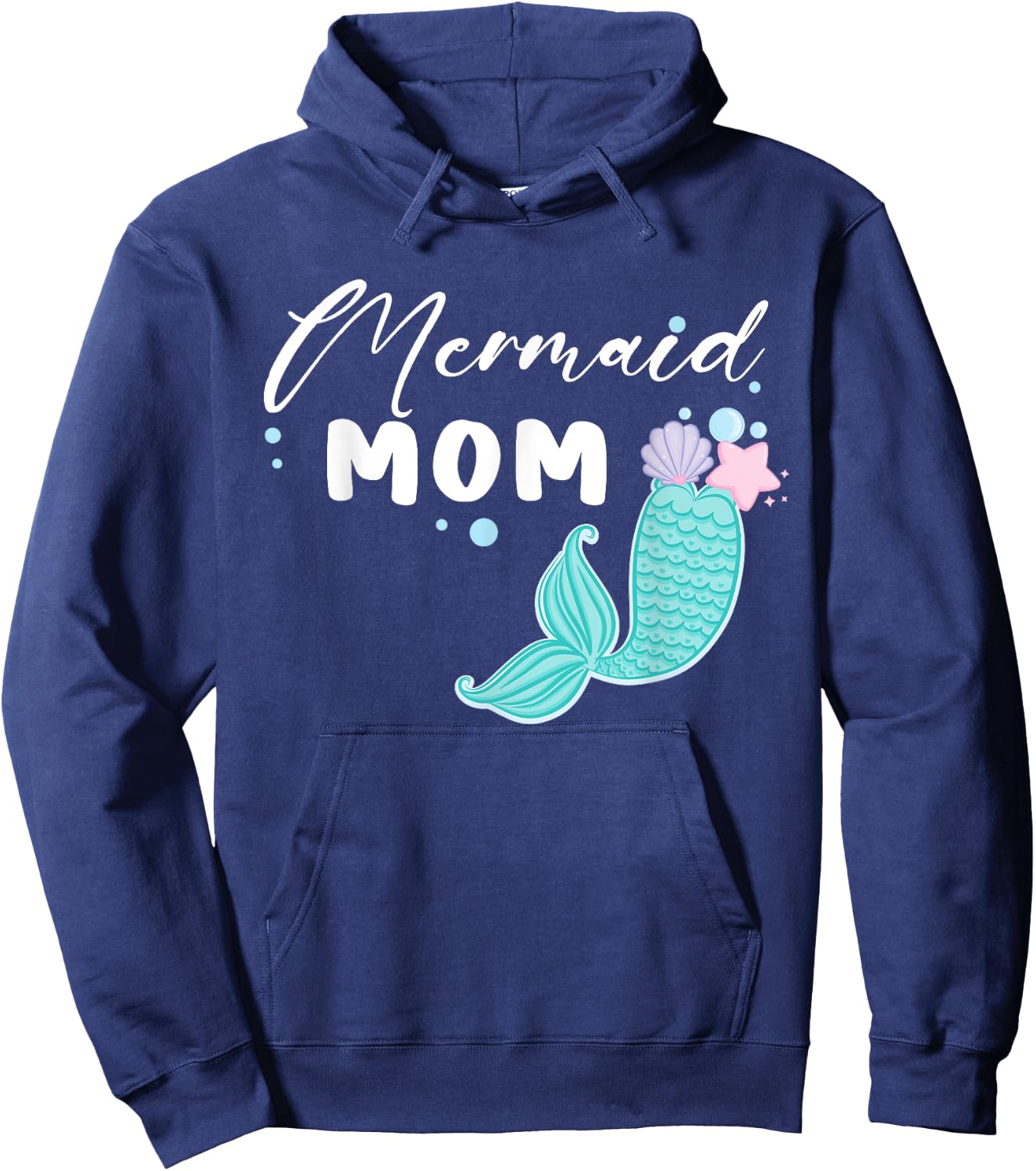 Funny Mom Mermaid Matching Family Party Mother's Day Hoodie - Hoodie | Navy