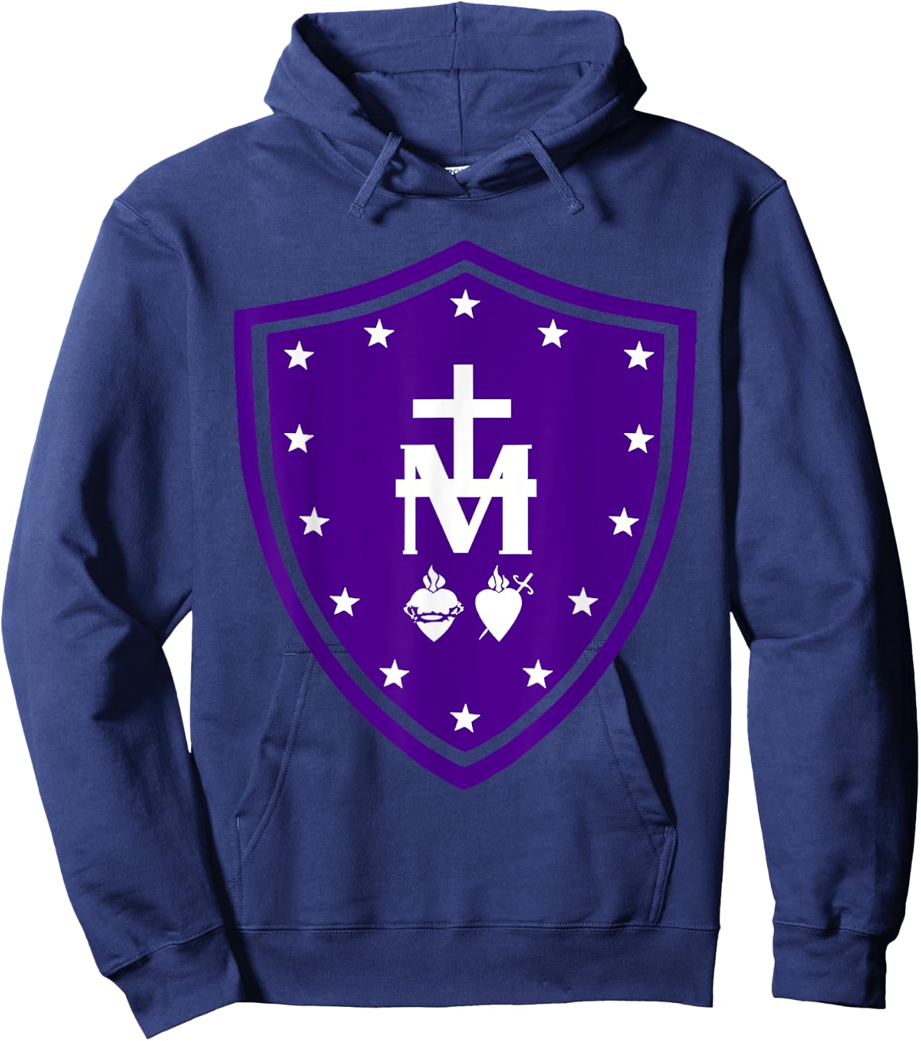 Immaculate Heart Of Mary Devotion Faithful Symbol Hoodie - Hoodie | Navy