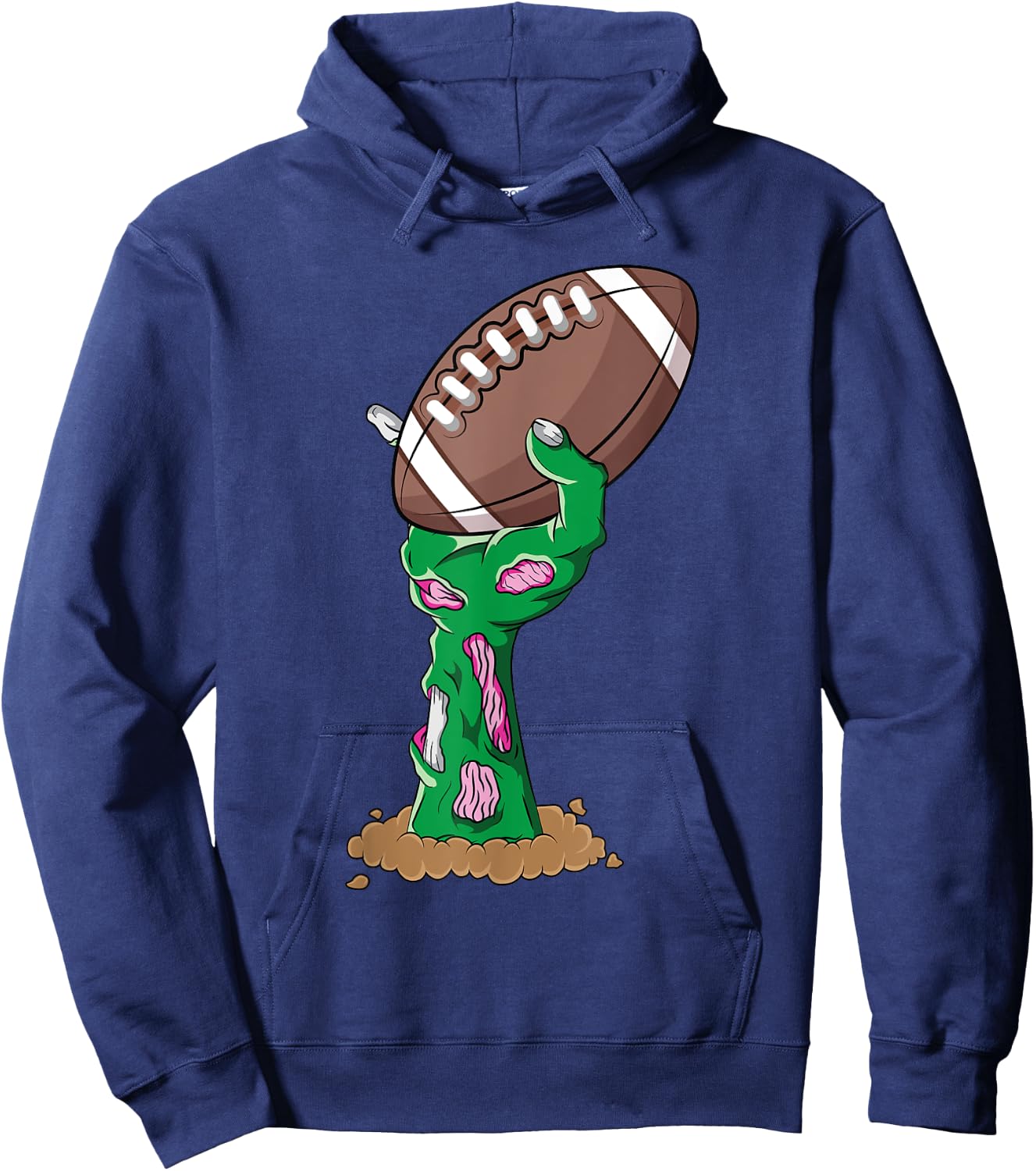 Zombie Hands Football Funny Horror Scary Halloween Costume Hoodie - Hoodie | Navy