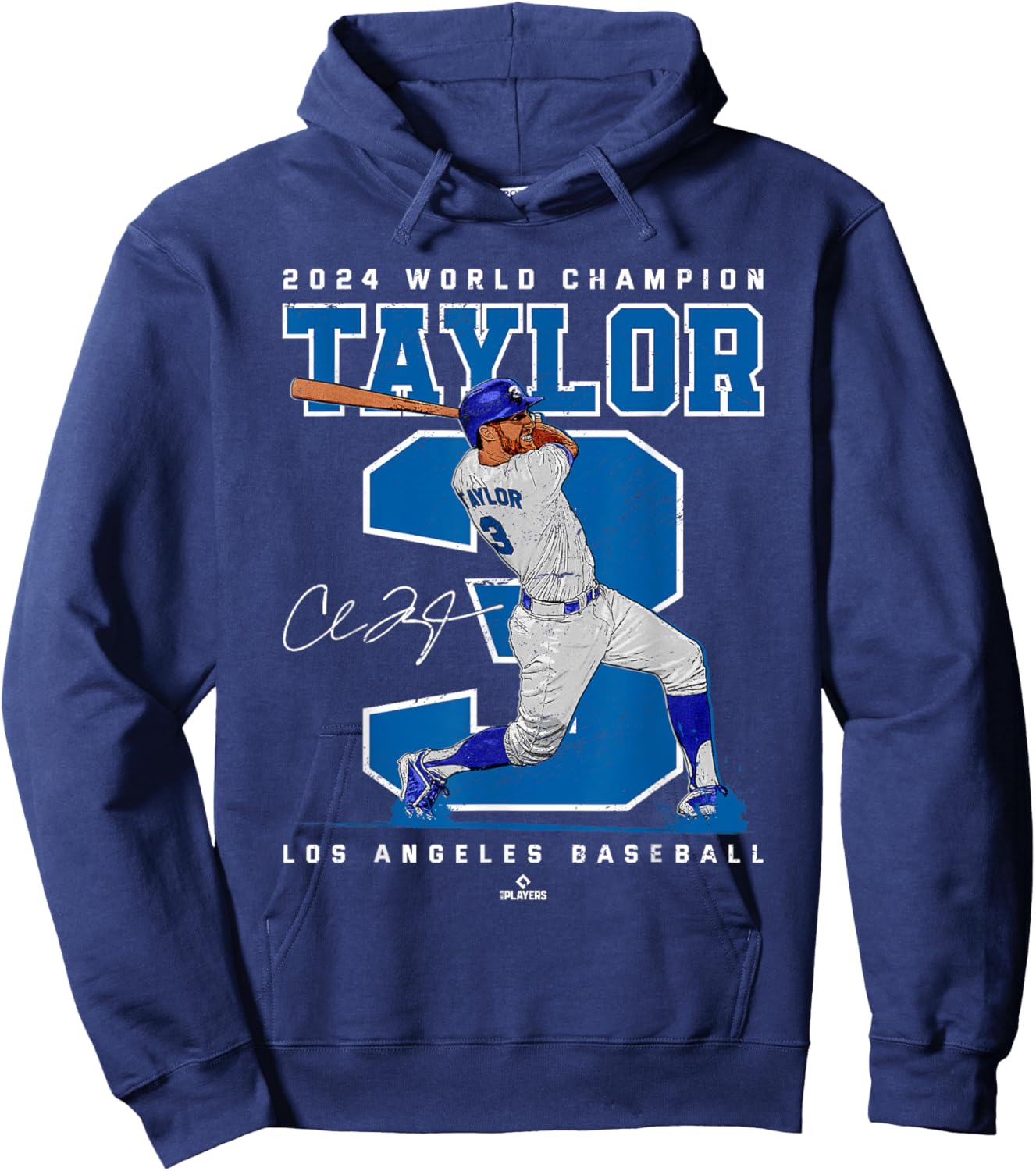 Player Number 2024 World Champion Chris Taylor Los Angeles Hoodie - Hoodie | Navy