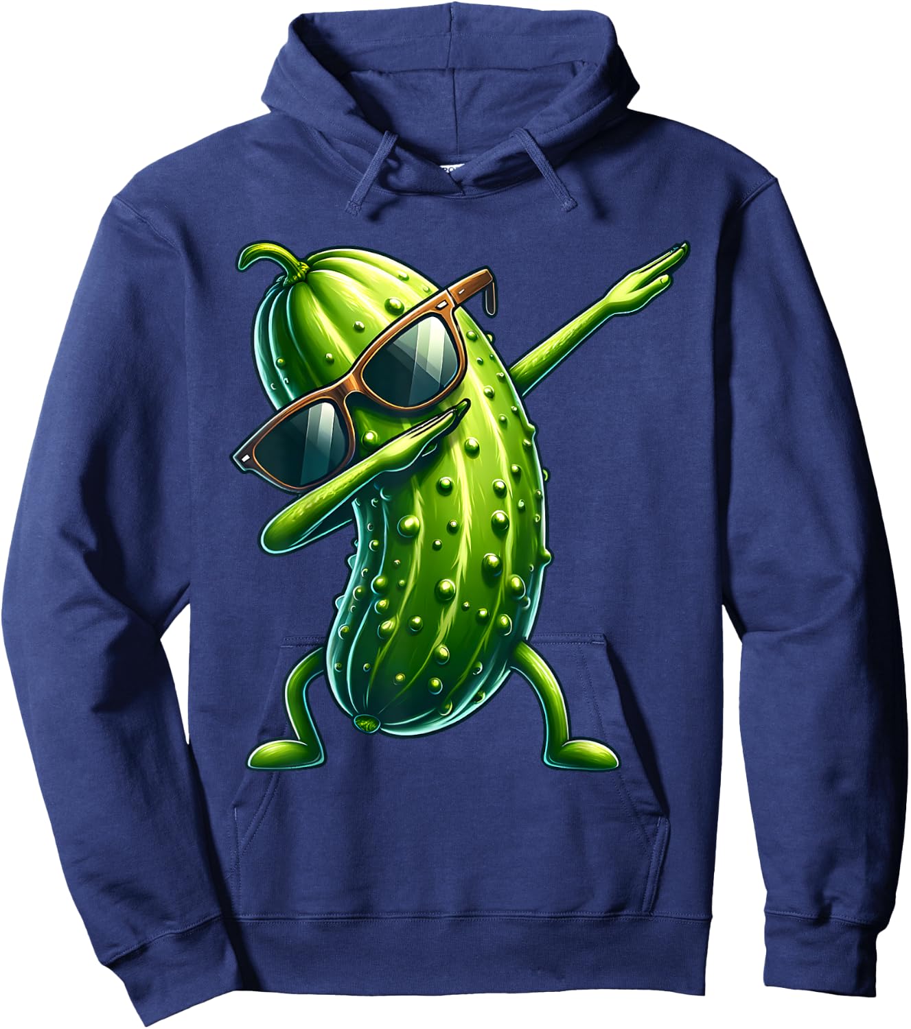 Dabbing Pickle Lover Dill Cucumber Hoodie - Hoodie | Navy
