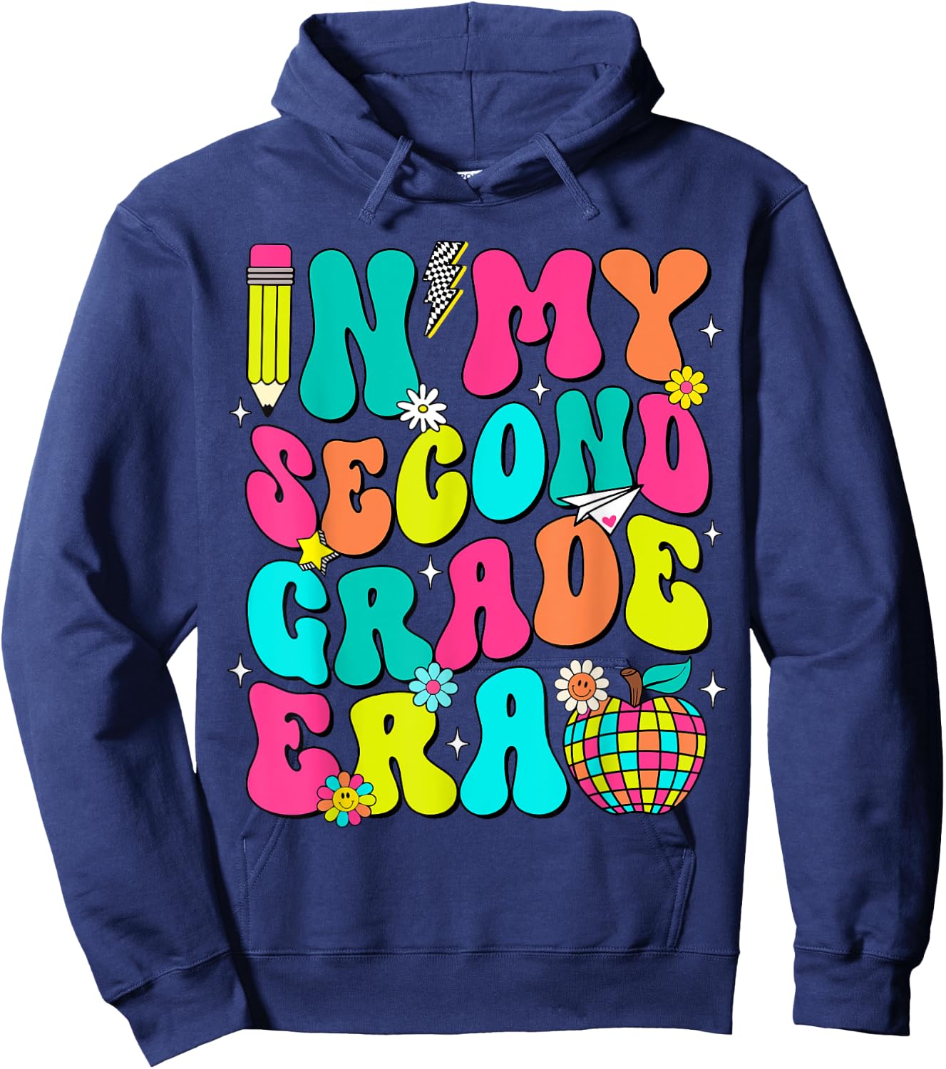 In My Second Grade Era Back To School First Day of School Hoodie - Hoodie | Navy
