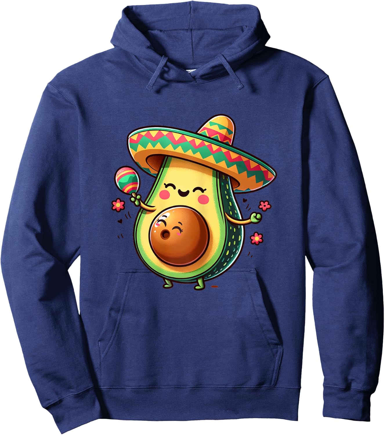 Pregnancy mom to be Avocado Pregnant Mamacado Cinco De Mayo Hoodie - Hoodie | Navy