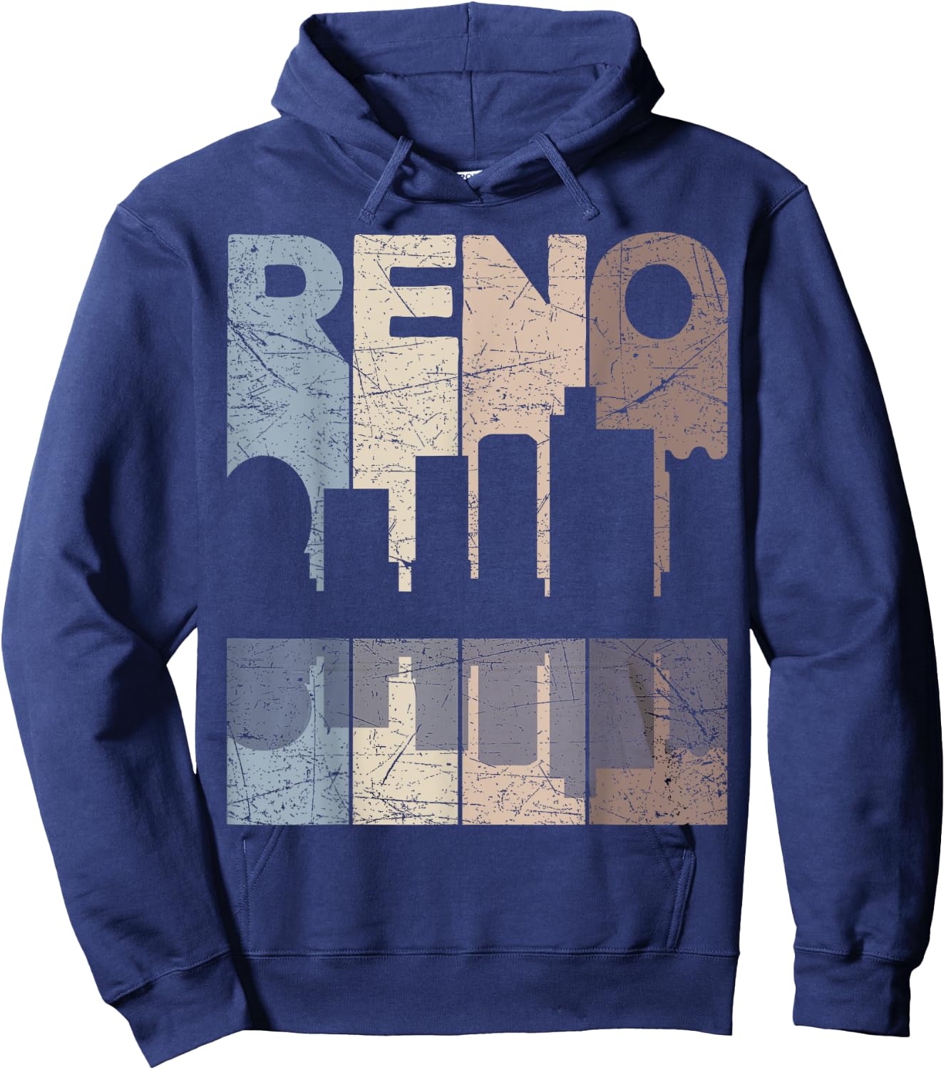 Reno Vintage Reno Nevada Retro Reno Skyline Hoodie - Hoodie | Navy