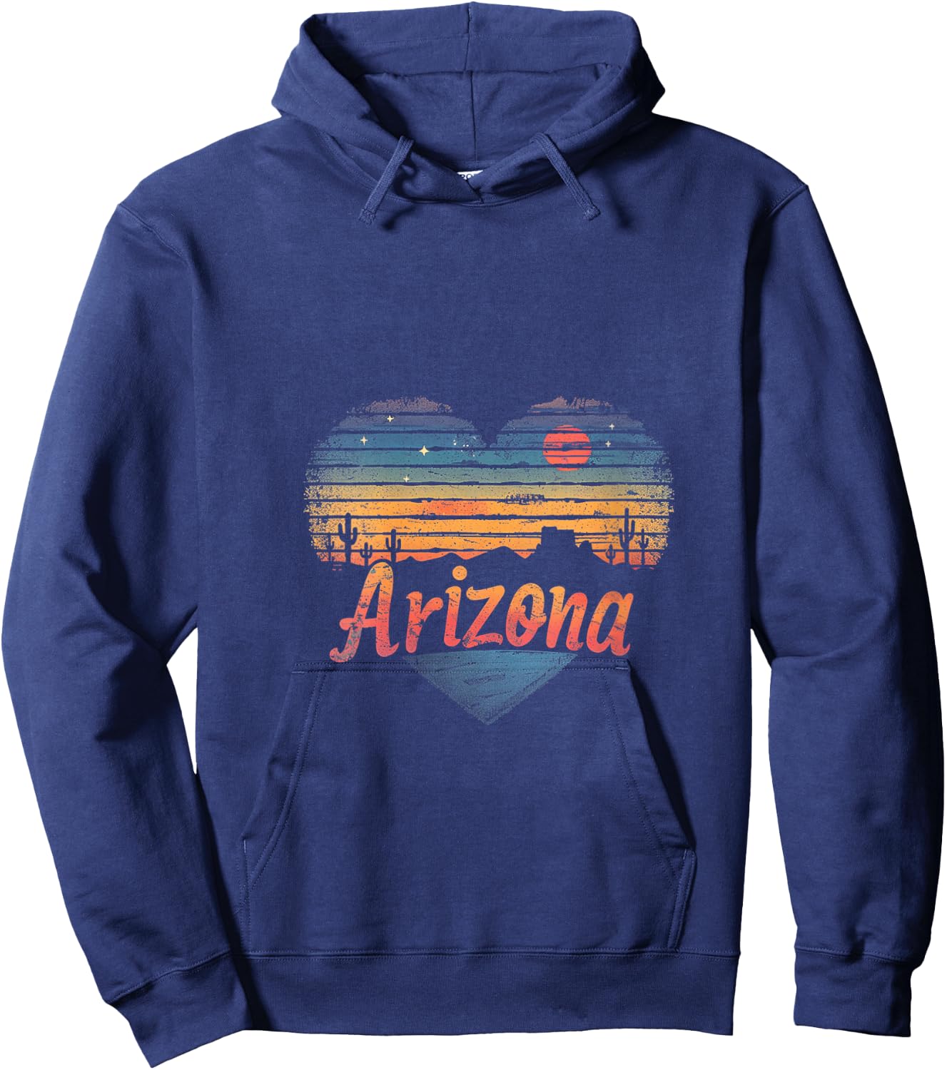 Arizona - Heart Vintage Love Women Kids Retro Graphic Cool V-Neck Hoodie - Hoodie | Navy