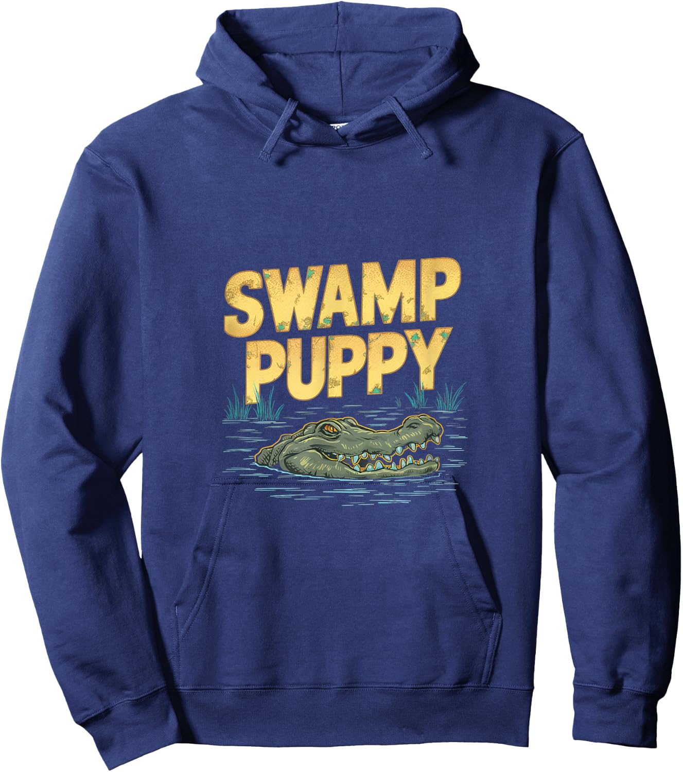 Quirky Swamp-Themed Alligator Everglades Swamp Puppies Hoodie - Hoodie | Navy