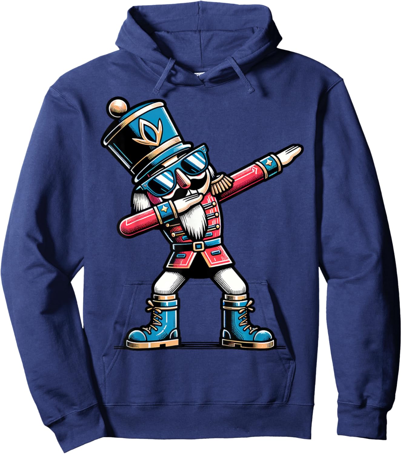 Christmas Nutcracker Dabbing Boys Santa Xmas Funny Hoodie - Hoodie | Navy