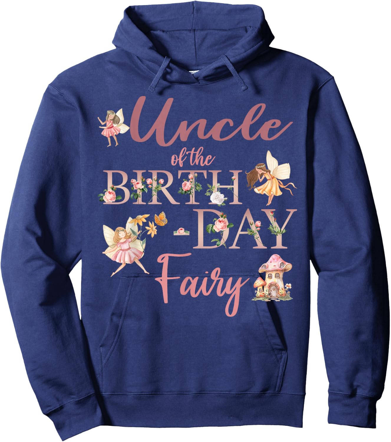 Uncle Of The Birthday Fairy First Birthday Family Matching Hoodie - Hoodie | Navy