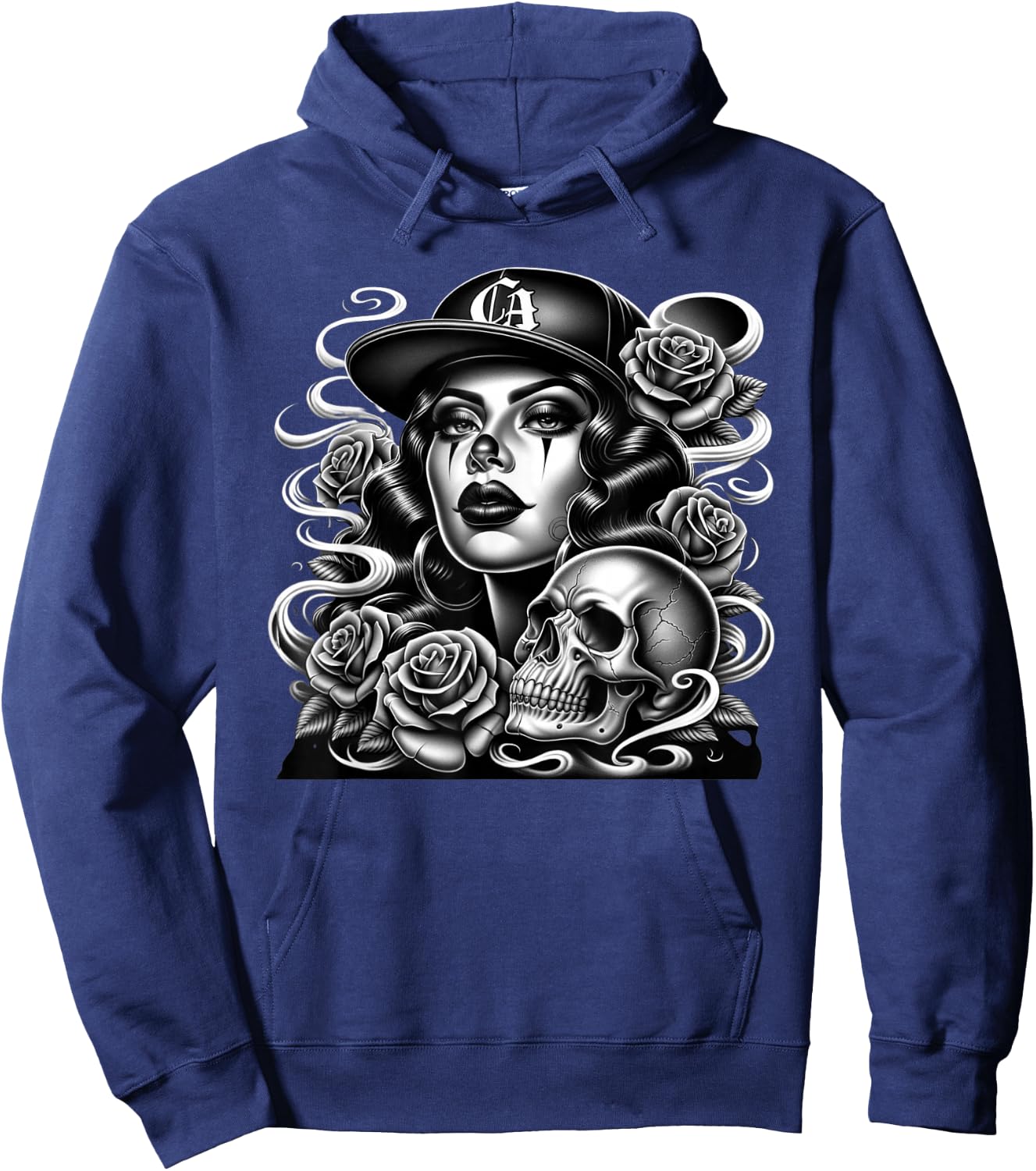Mexican Street Culture Lowrider Beautiful Latina Women Hoodie - Hoodie | Navy