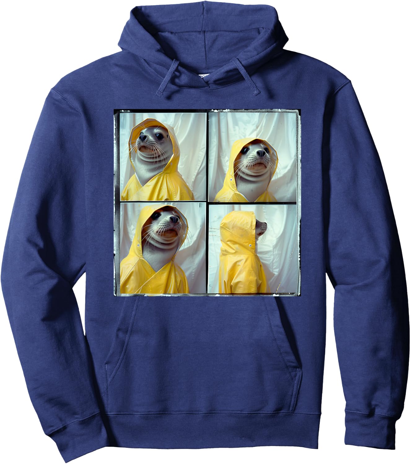 Sea Lion Funny Animal Photobooth Ocean Animal Funny Seal Hoodie - Hoodie | Navy