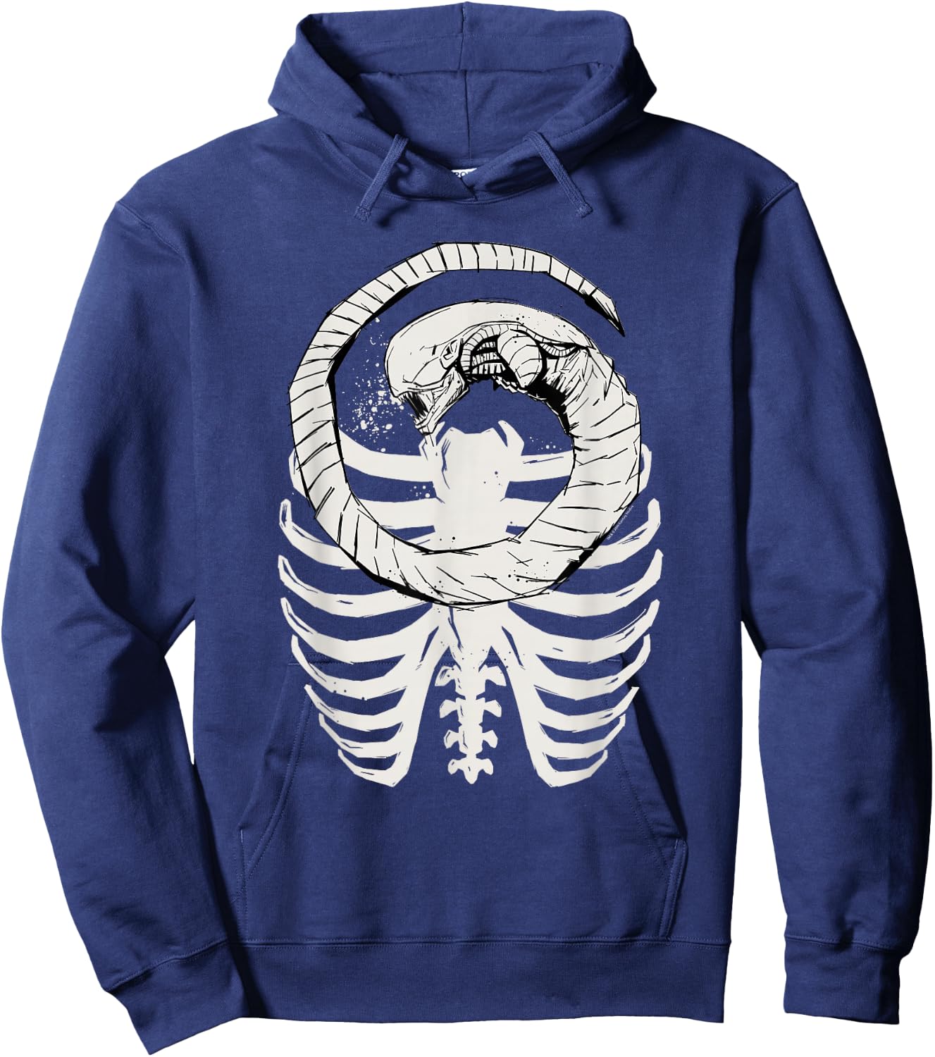 Alien: Romulus Xenomorph Chestburster in Ribcage Art Hoodie - Hoodie | Navy