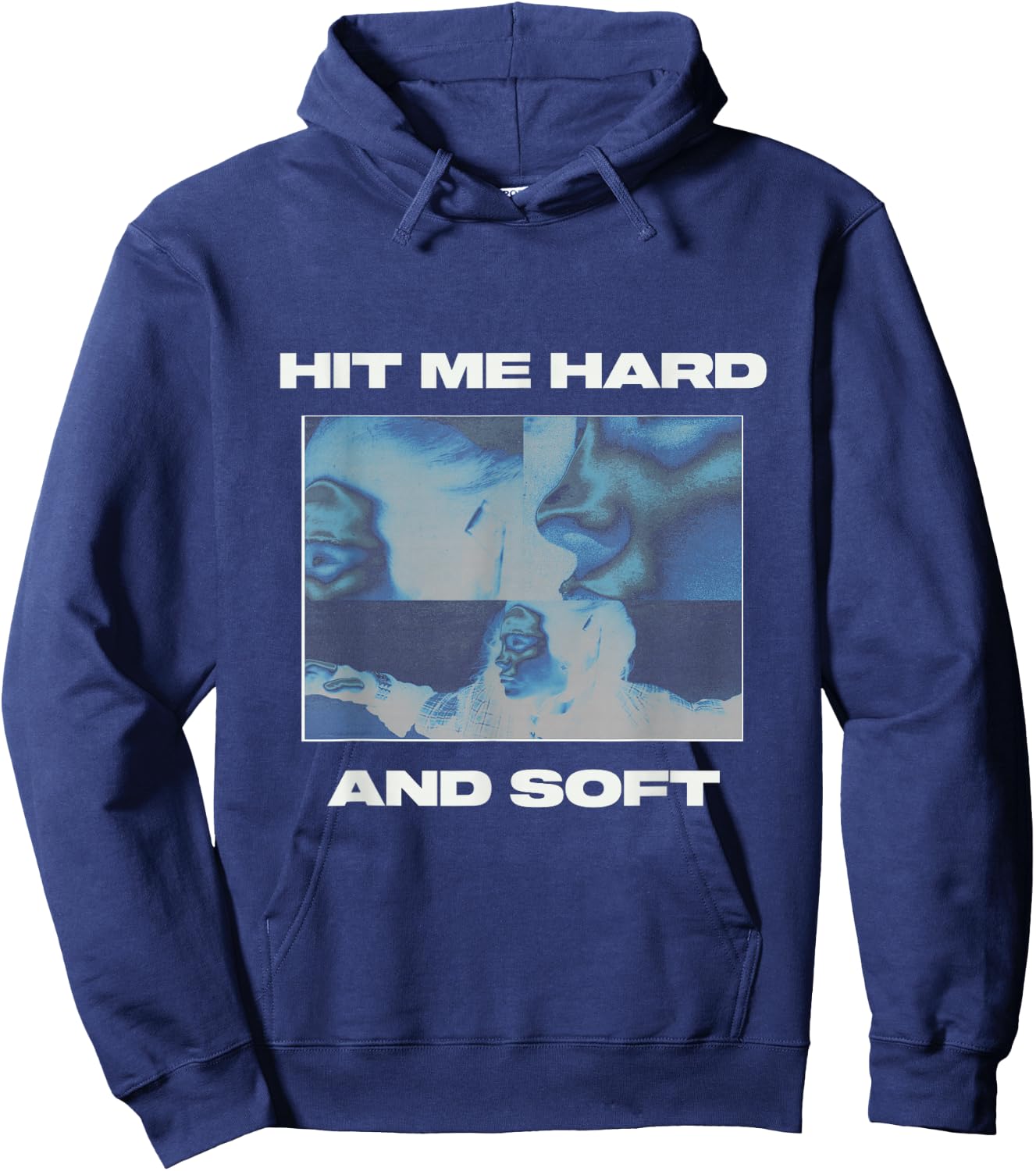 Official Billie Eilish HIT ME HARD AND SOFT Inverted Black Hoodie - Hoodie | Navy