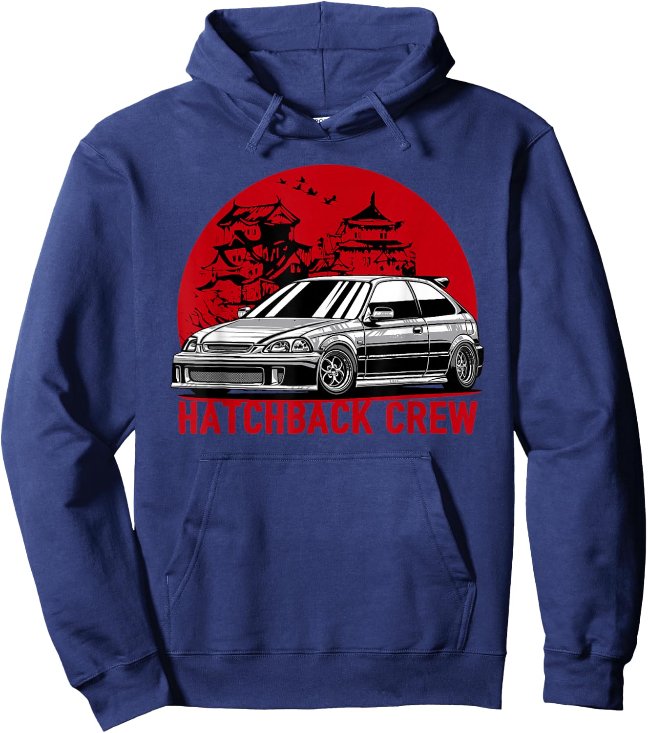 Civic EK Hatchback Type R Japanese Car Hoodie - Hoodie | Navy