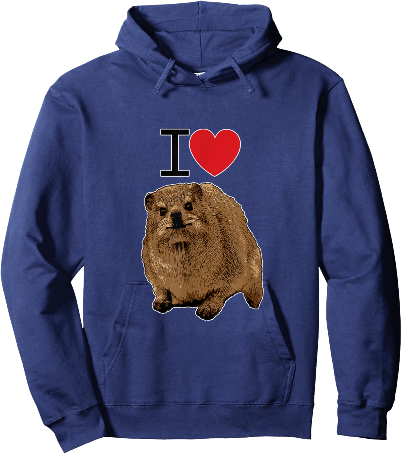 I love Rock Hyraxes | I love Daisies | I love Rabbits Hoodie - Hoodie | Navy