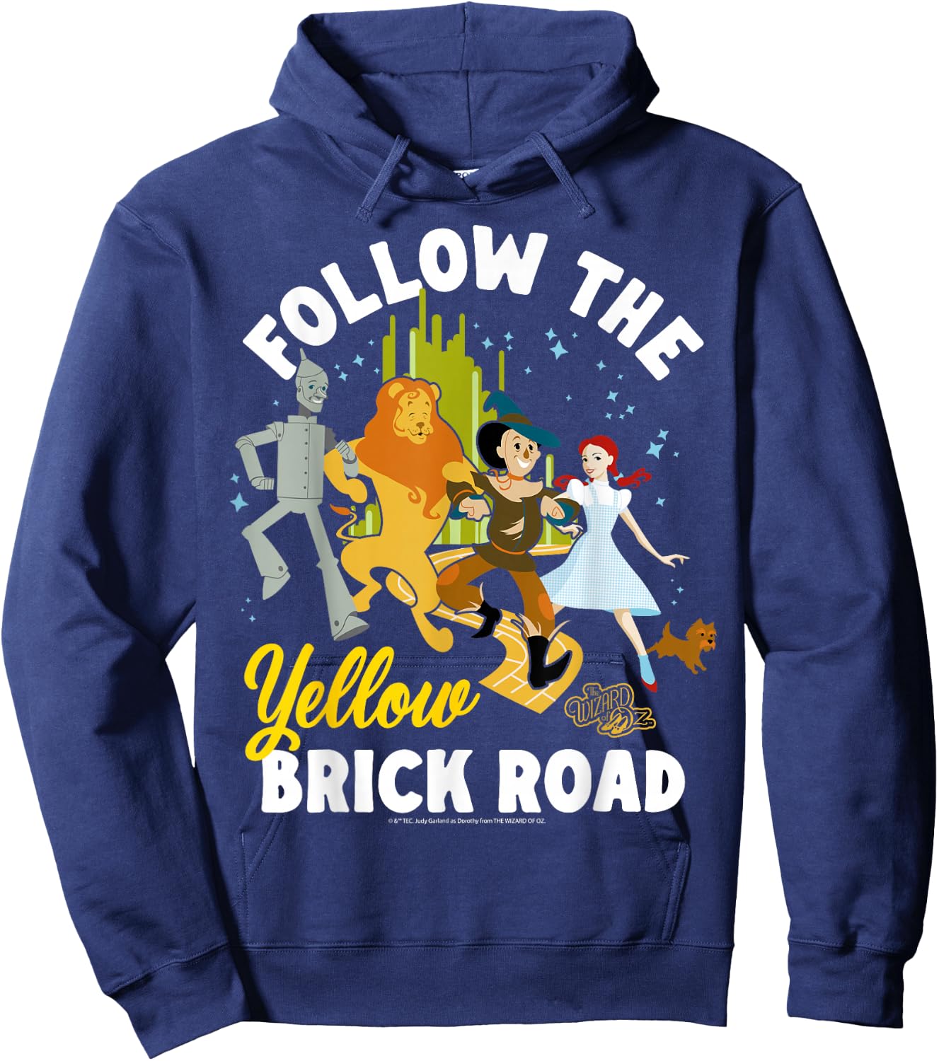 The Wizard of Oz - Follow The Yellow Brick Road Characters Hoodie - Hoodie | Navy