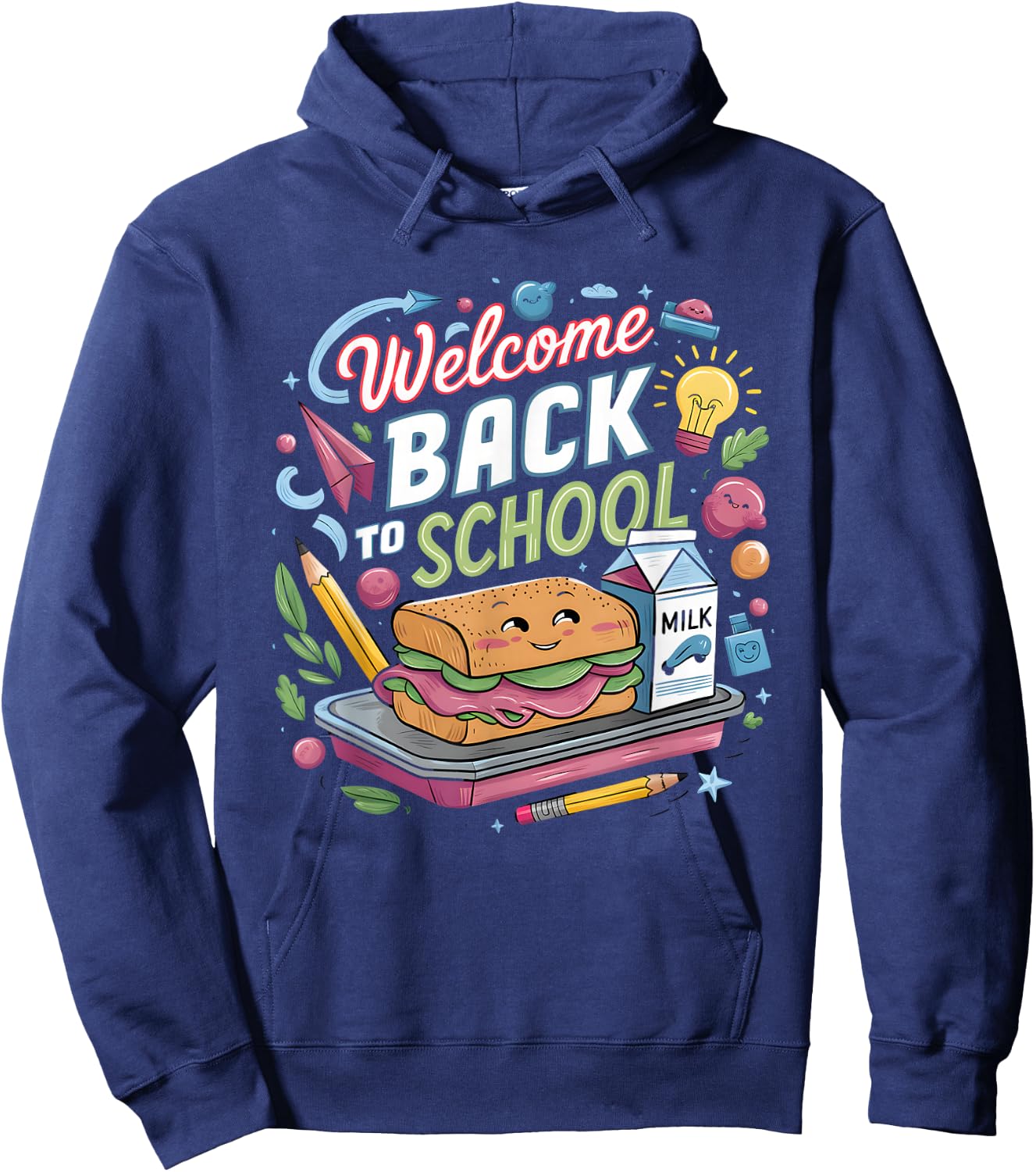 Welcome Back To School Lunch Lady First Day Of School Hoodie - Hoodie | Navy