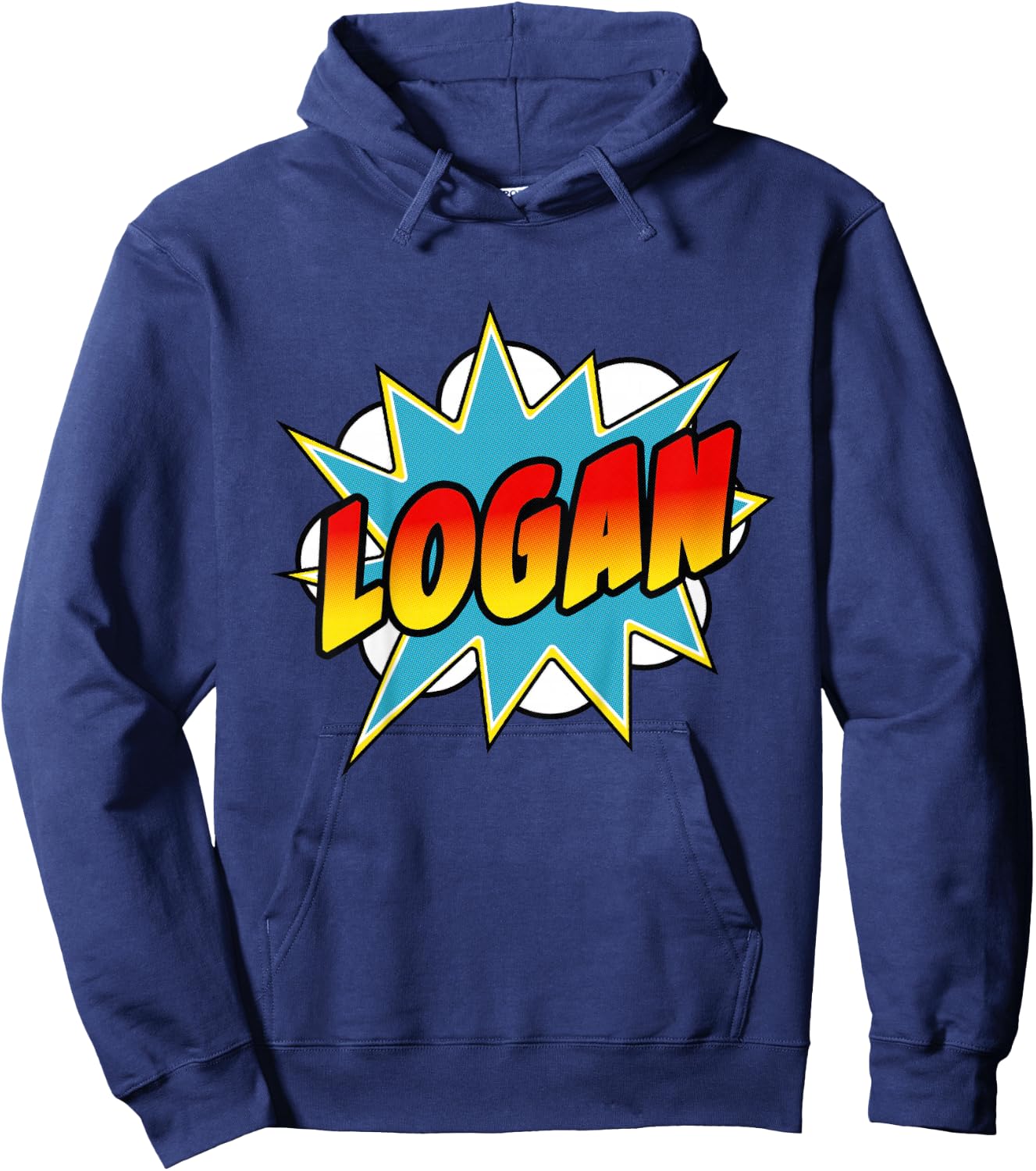 Boys Logan Comic Book Superhero Name Hoodie - Hoodie | Navy