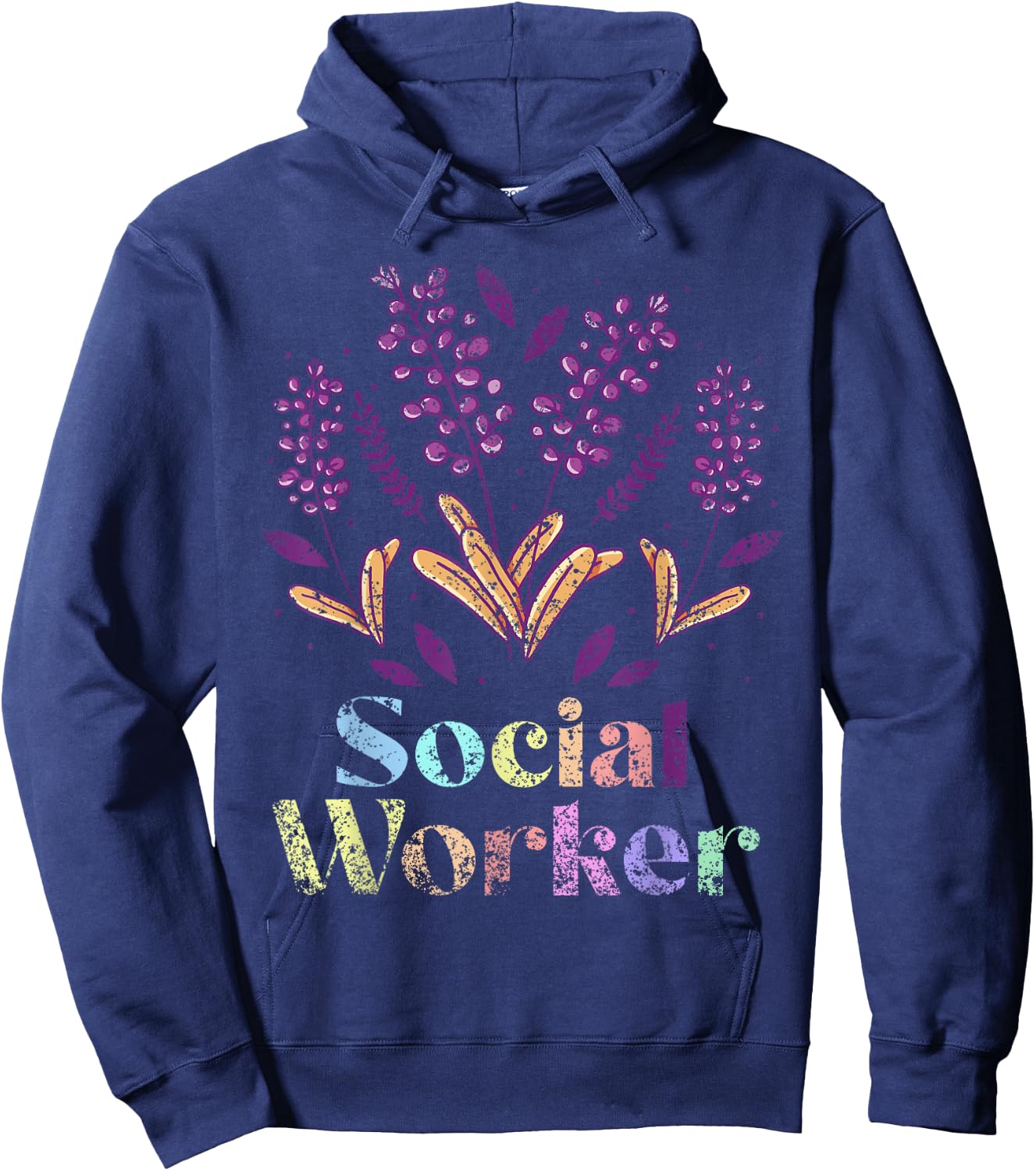 Social Worker Job Graduation Work Social , Small, Black Hoodie - Hoodie | Navy