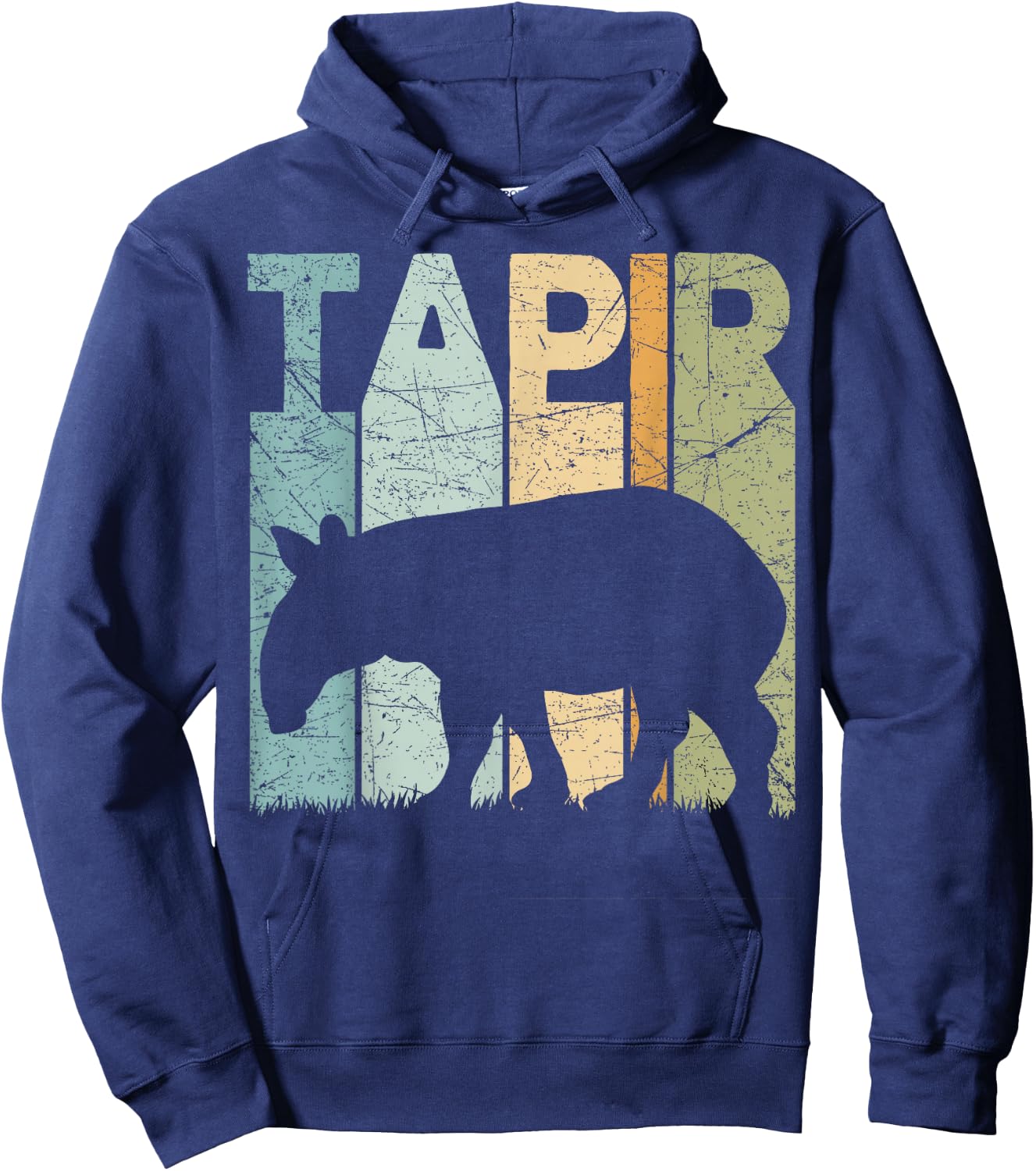 Tapir Vintage Animal Lover Retro Tapir Hoodie - Hoodie | Navy