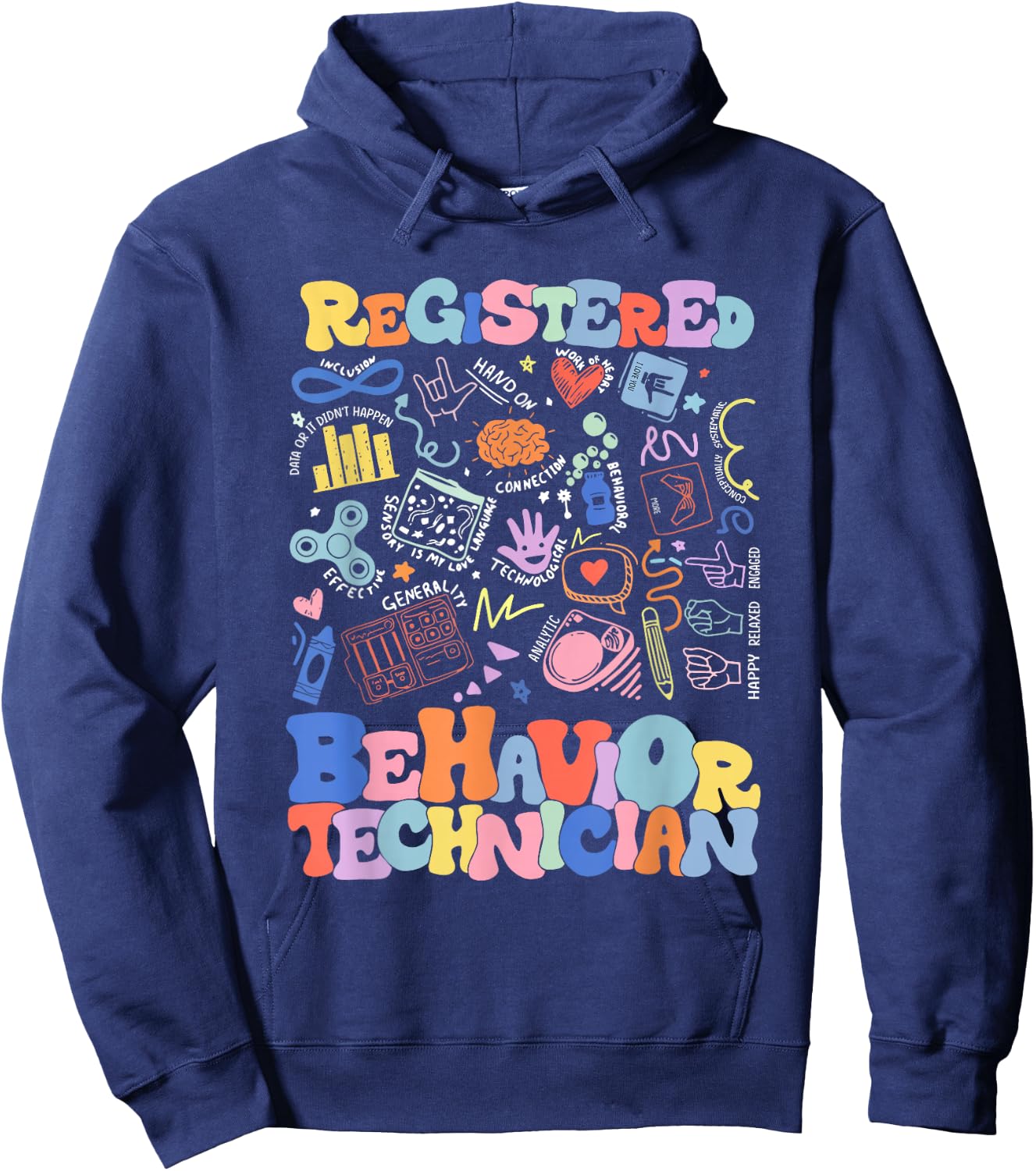 Women Registered Behavior Technician RBT Graduation ABA Hoodie - Hoodie | Navy