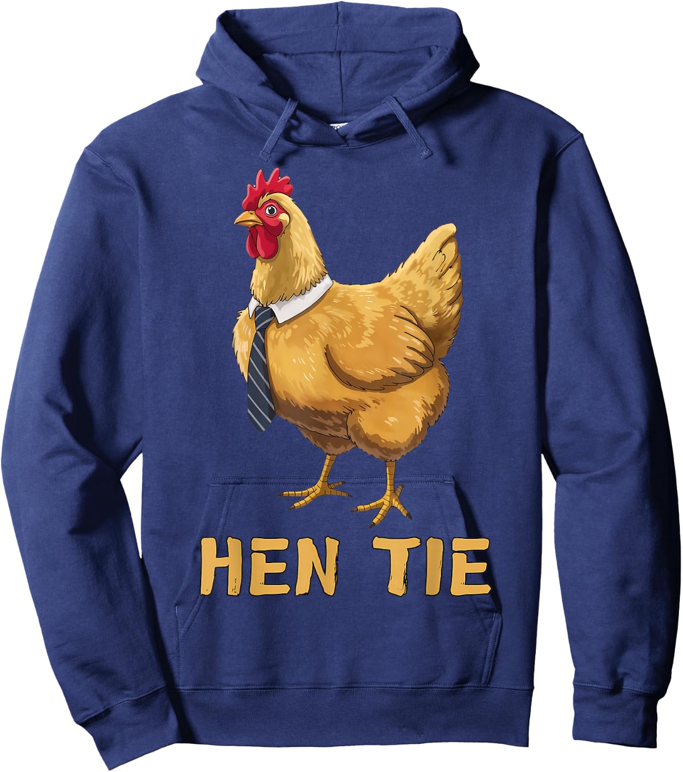 Hen Tie Funny Chicken Anime Lover Shirts Humor Graphic Hoodie - Hoodie | Navy