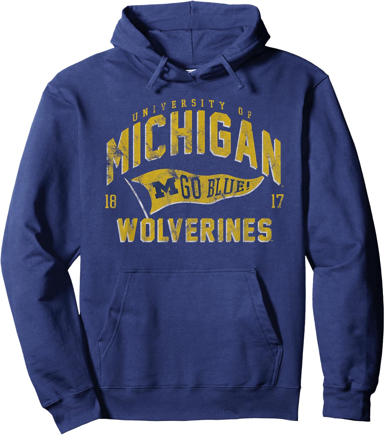 University of Michigan Wolverines U of M Spirit Pennant Hoodie - Hoodie | Navy