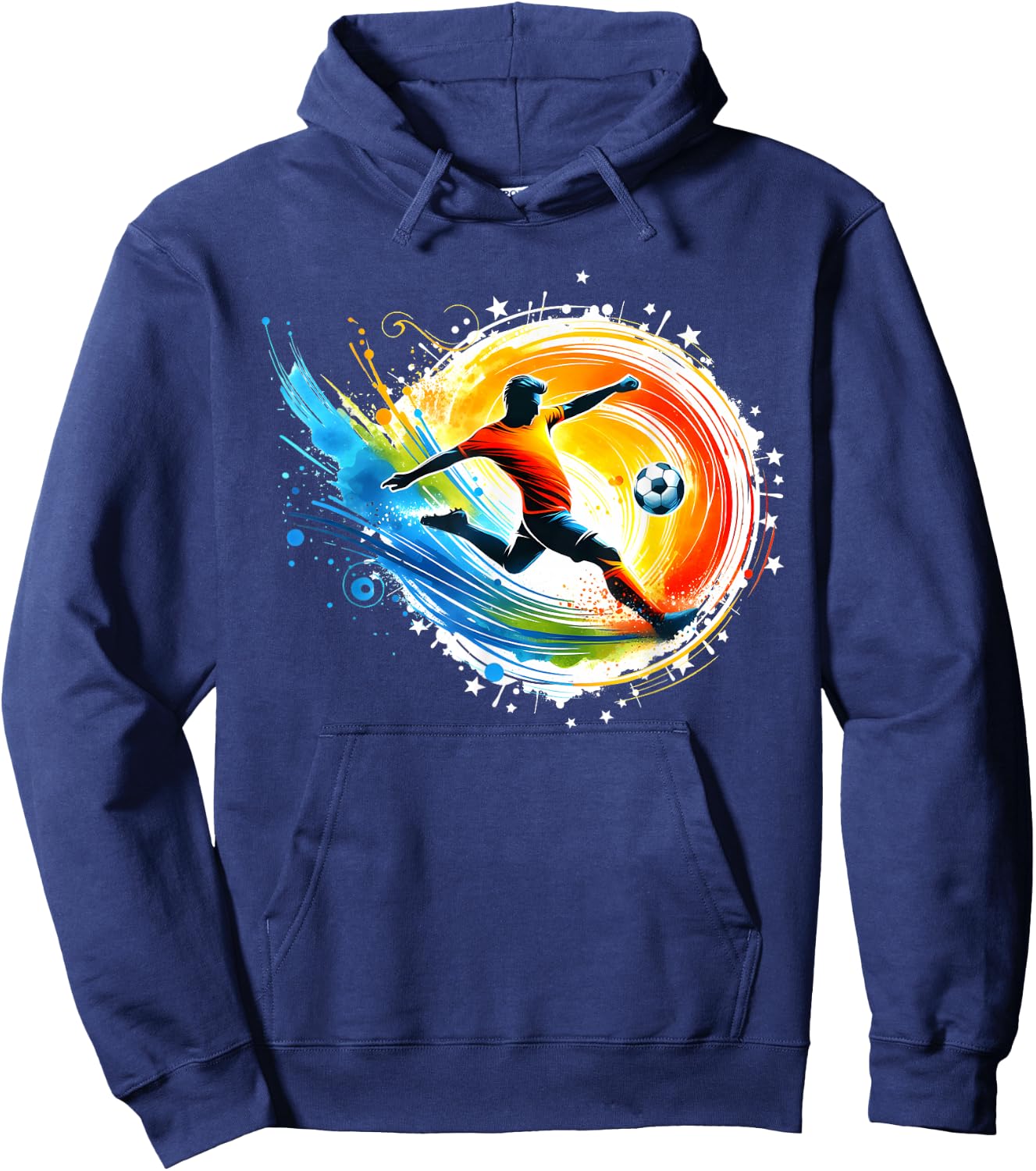 Soccer Player Sports Vintage Men Boys Soccer Ball Soccer Hoodie - Hoodie | Navy