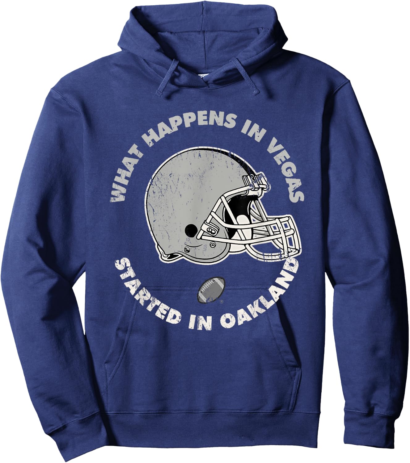What Happens in Vegas Started In Oakland Football Gift Hoodie - Hoodie | Navy