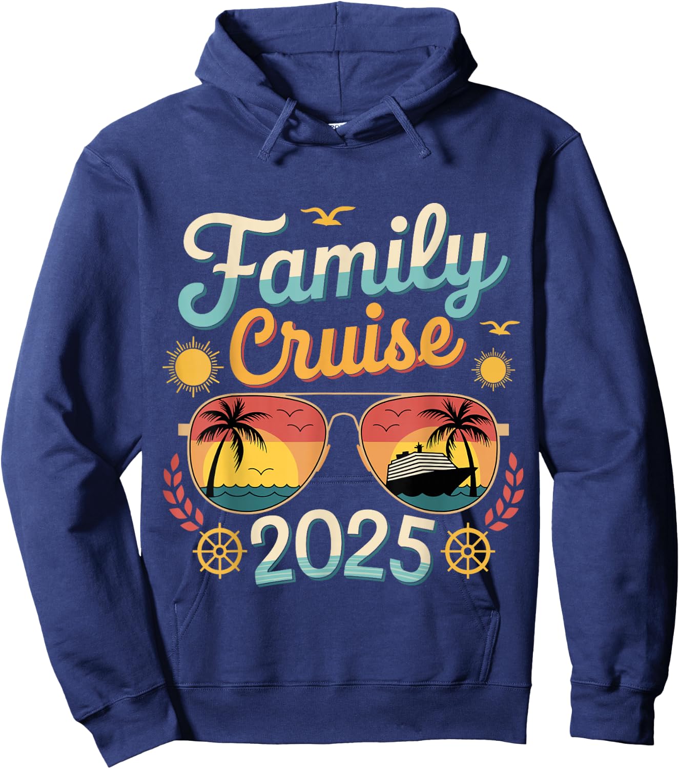 Family Cruise 2025 Matching Vacation 2025 Family Cruise Hoodie - Hoodie | Navy