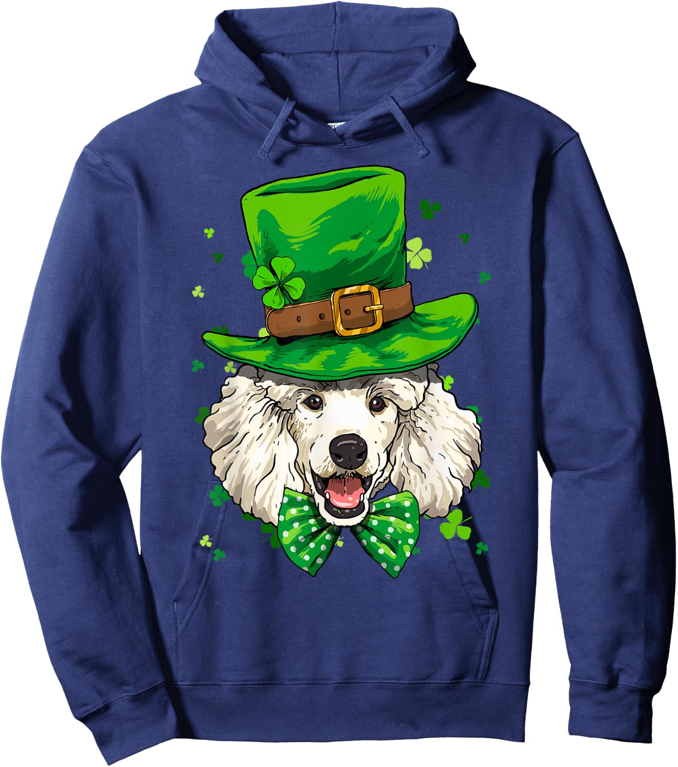 Poodle Leprechaun St Patricks Day Dog Boys Men Hoodie - Hoodie | Navy