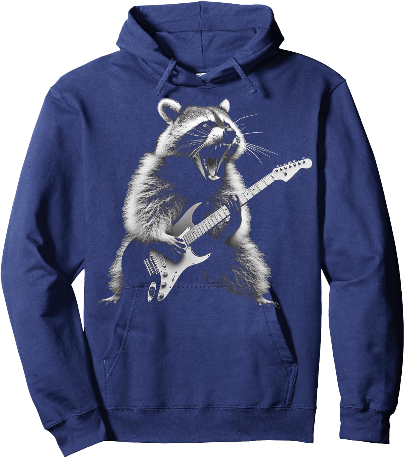 Raccoon Playing Guitar Rock and Roll Rock Star Men Women Kid Hoodie - Hoodie | Navy