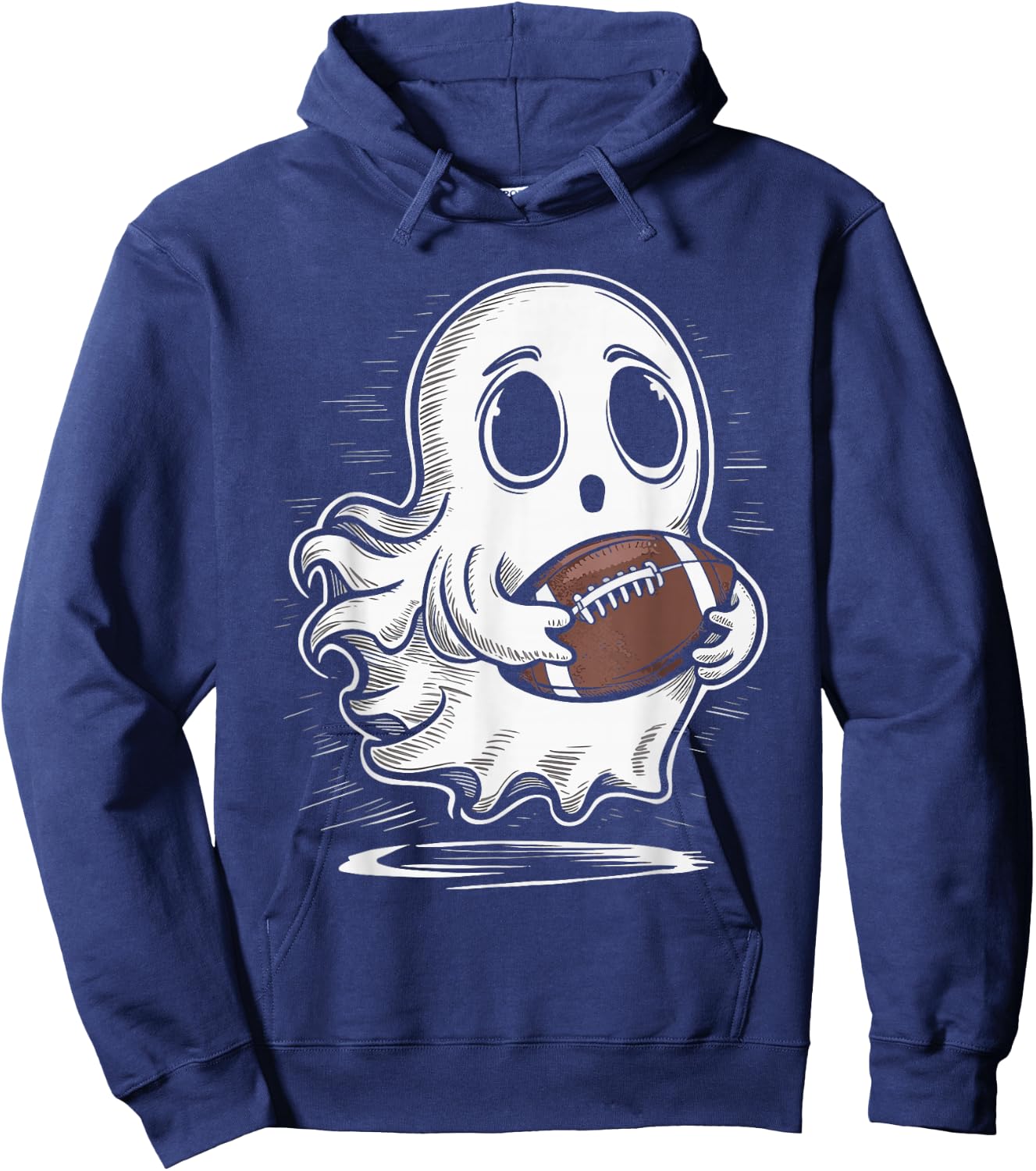 Ghost Playing Football Sport Hoodie - Hoodie | Navy