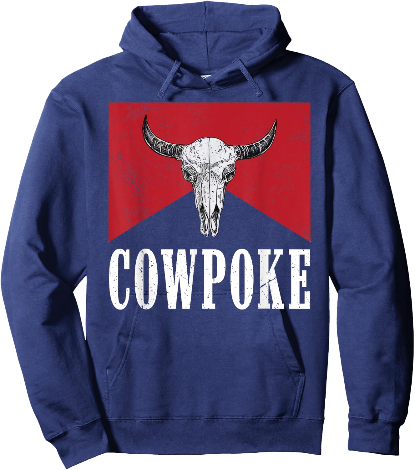 Western Cowpoke, I'm Just a Cowpoke In The Big Rodeo Retro Hoodie - Hoodie | Navy