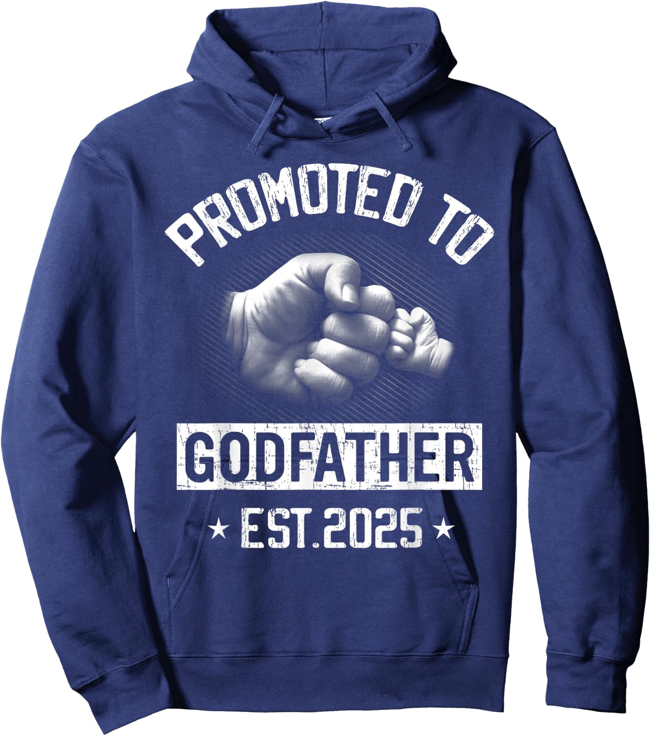 Promoted To Godfather Est 2025 Pregnancy Announcement Hoodie - Hoodie | Navy