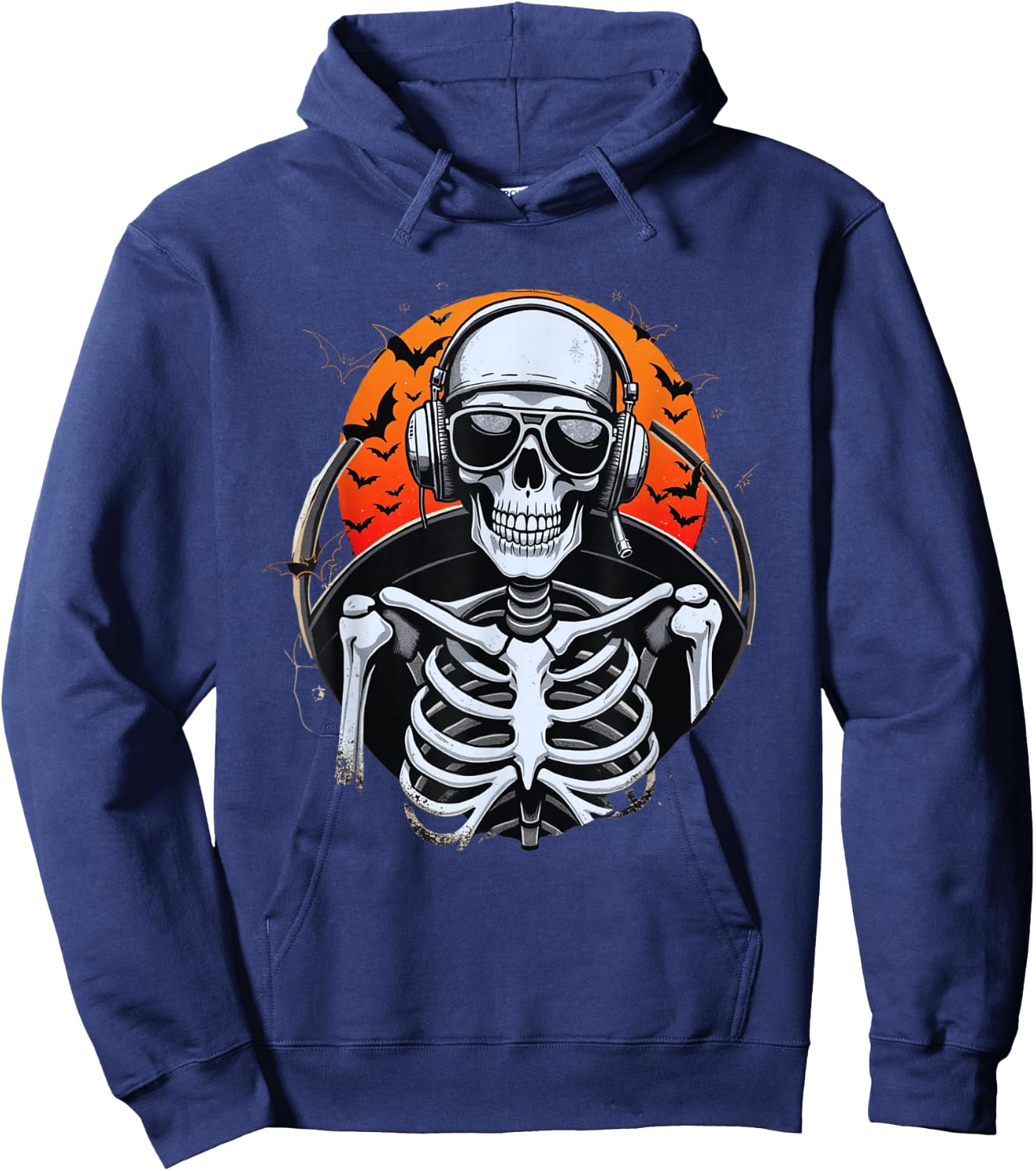 Skeleton pilot | Halloween airplane | Halloween pilot Hoodie - Hoodie | Navy